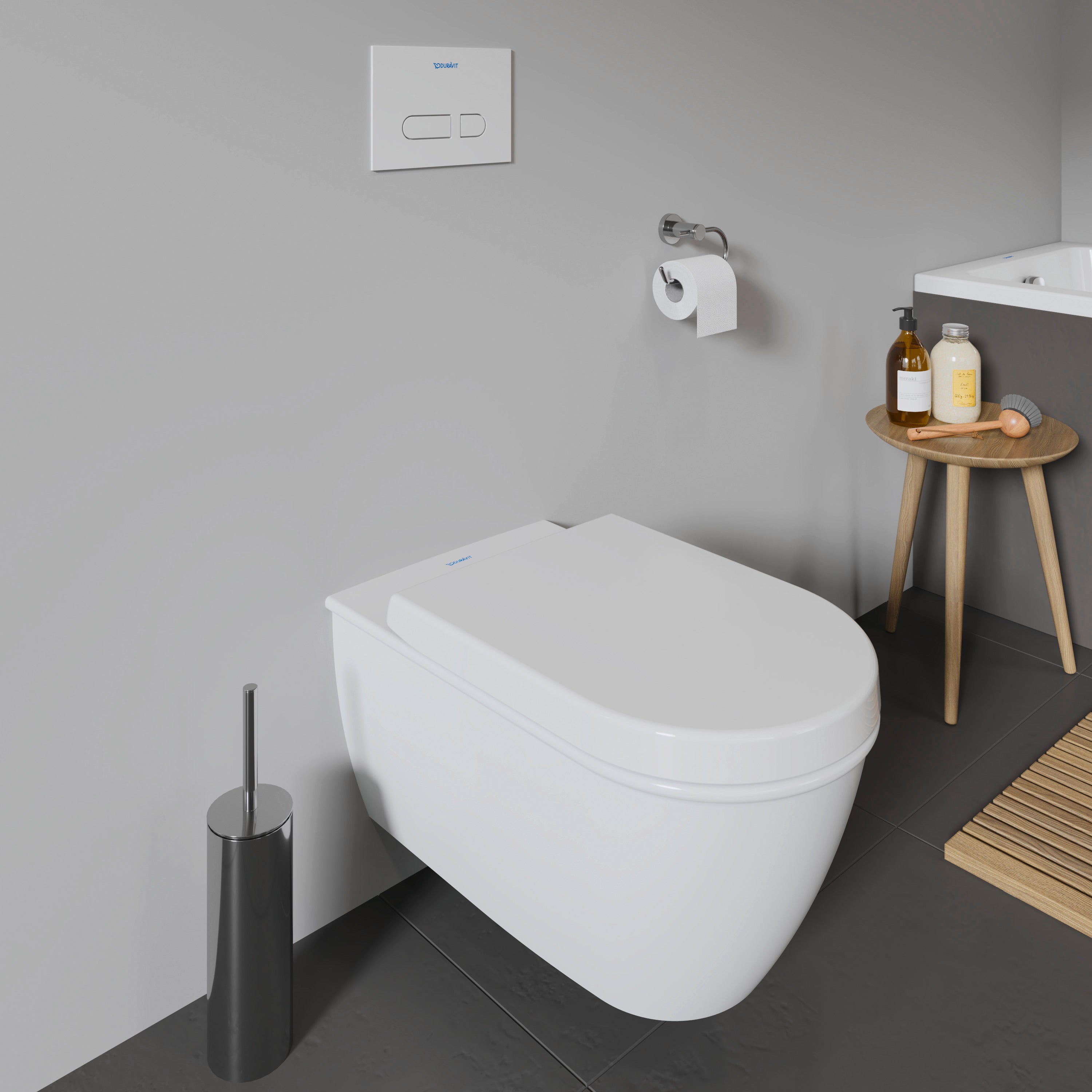 Starck 3 Elongated Slow Close Toilet Seat in White