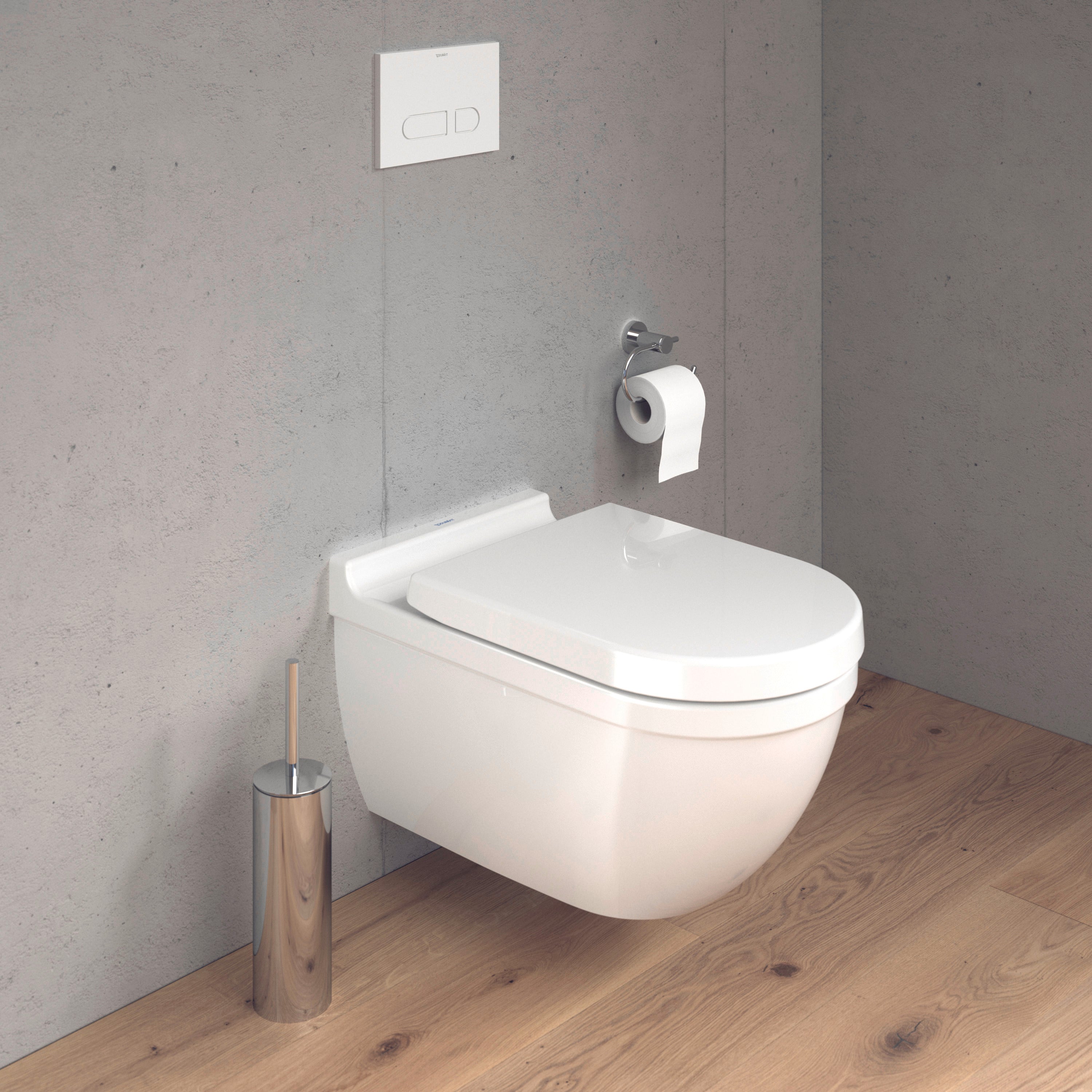 Starck 3 Elongated Slow Close Toilet Seat in White