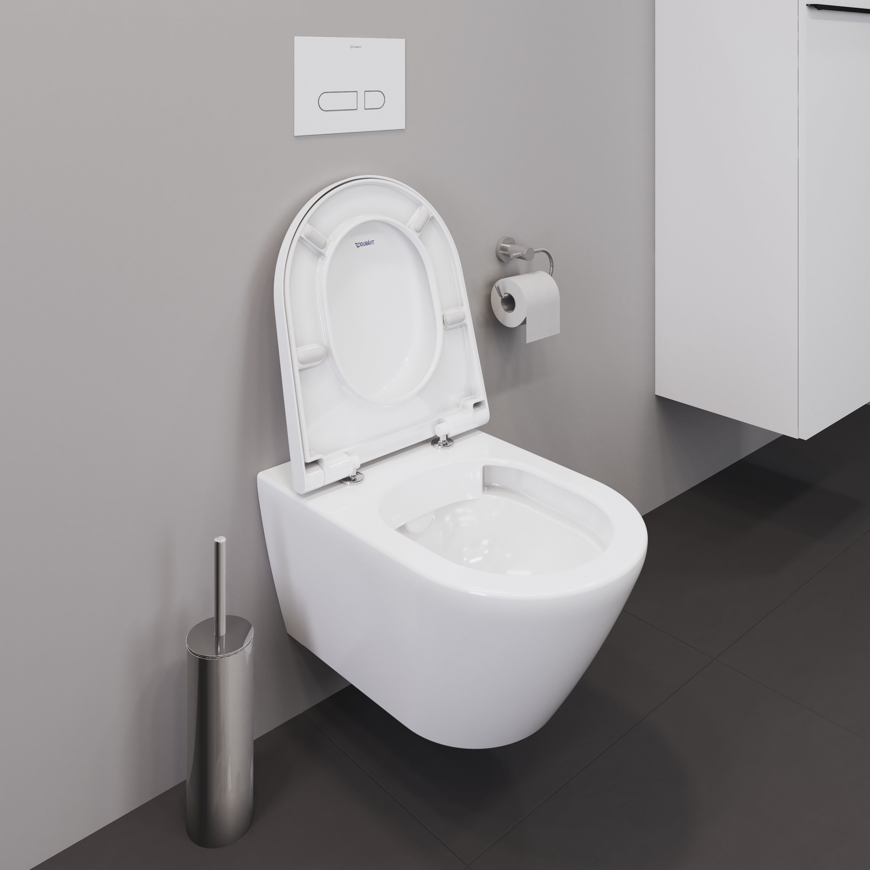 D-Neo Round Slow Close Toilet Seat in White