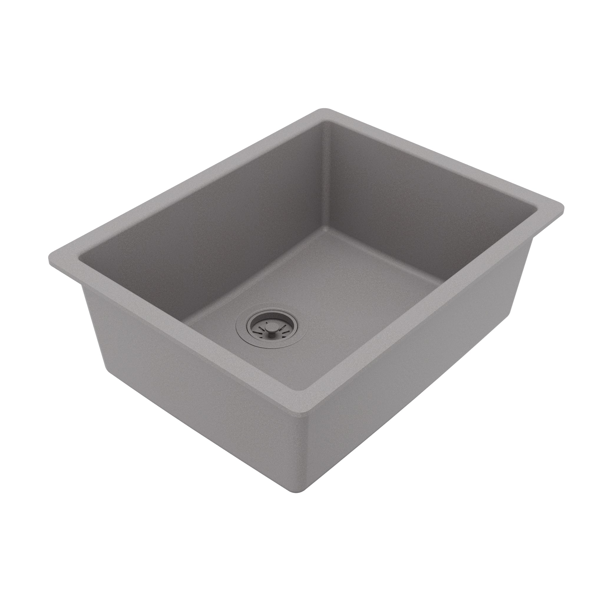 Alternative View of Karran 24" Undermount Quartz Composite Kitchen Sink, Grey, QU-820-GR