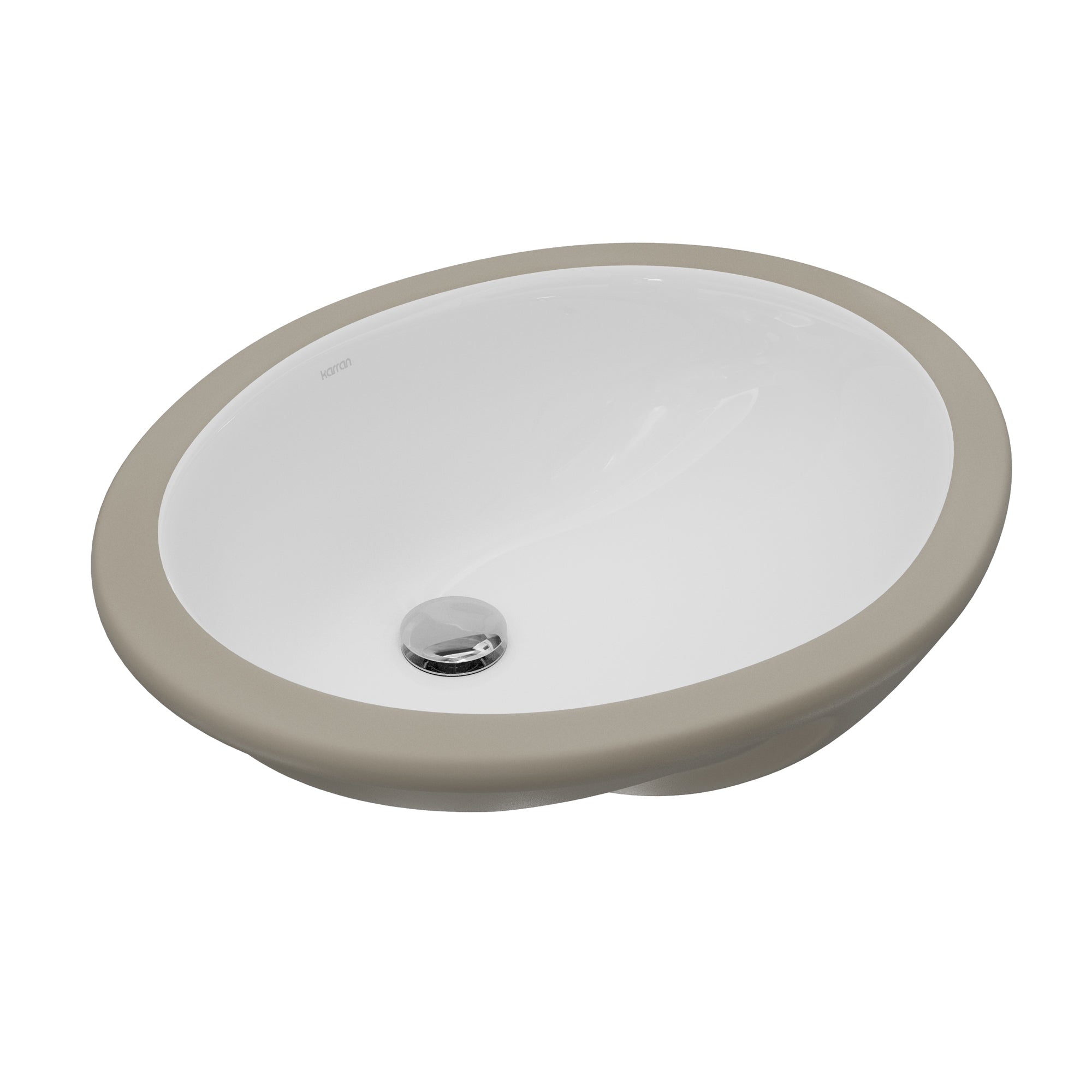 Karran 17 oval bathroom sink white product image