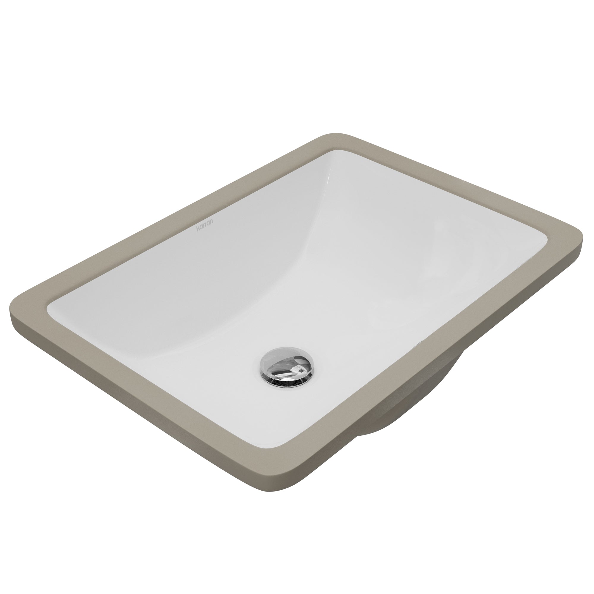 Karran 18 rectangular bathroom sink white product image