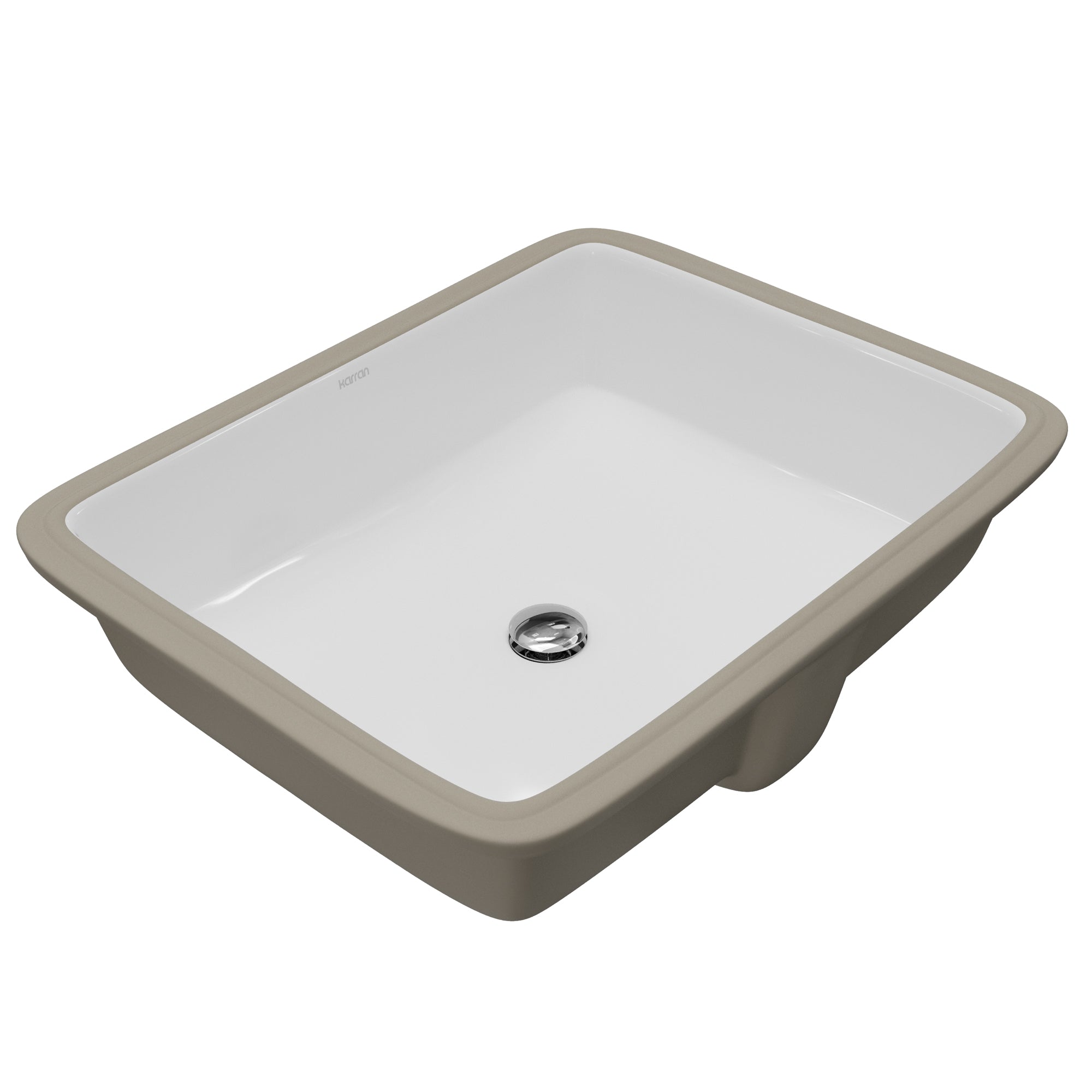 Karran 20 rectangular bathroom sink white product image