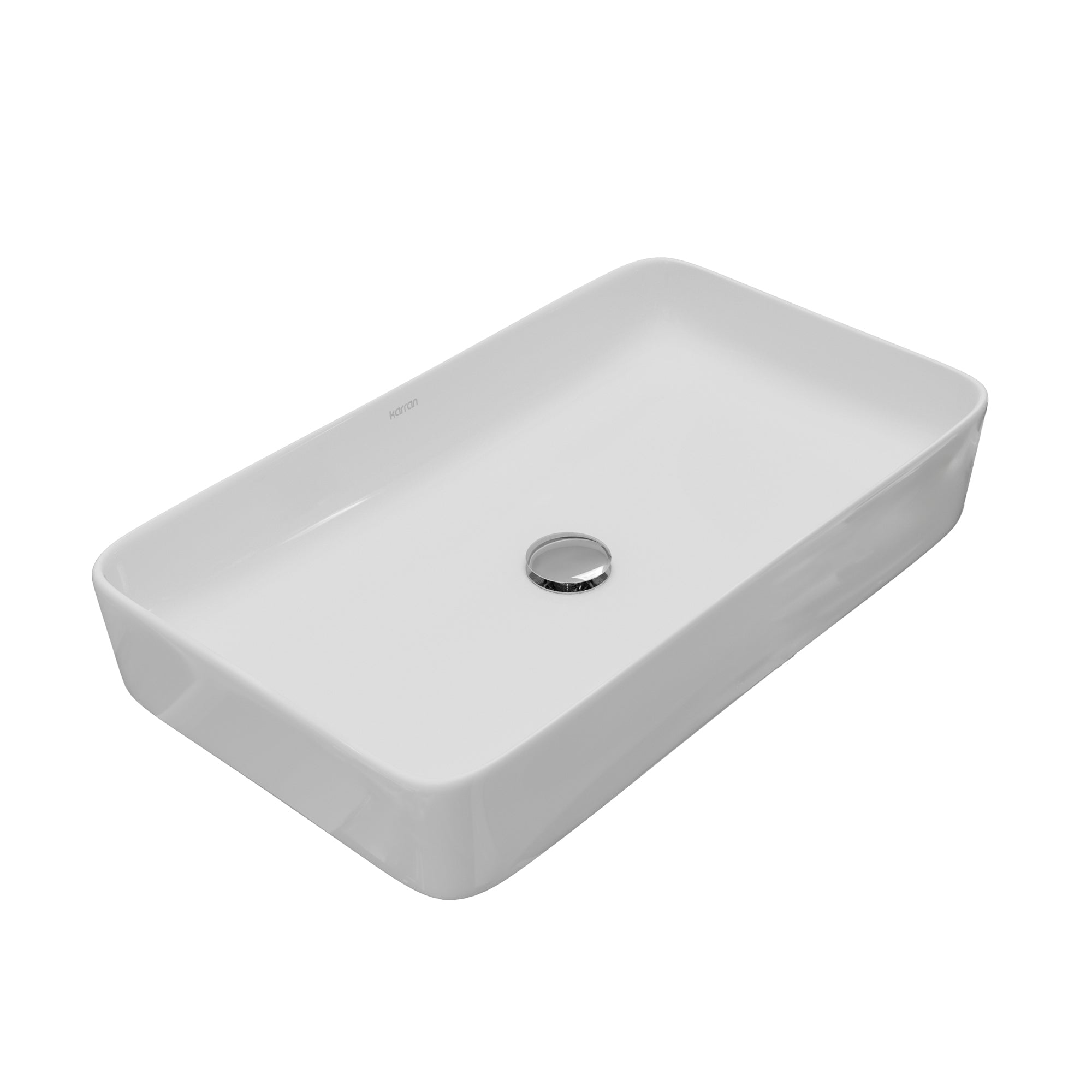 Alternative View of Karran Valera 24.25" x 14" x 3.5" Rectangular Vessel Vitreous China ADA Bathroom Sink, White, VC-506-WH