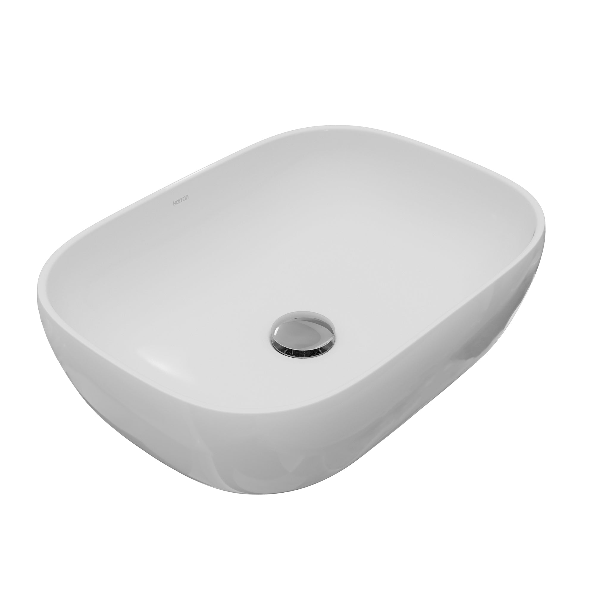 Alternative View of Karran Valera 19.875" x 15.75" x 4.5" Rectangular Vessel Vitreous China ADA Bathroom Sink, White, VC-511-WH