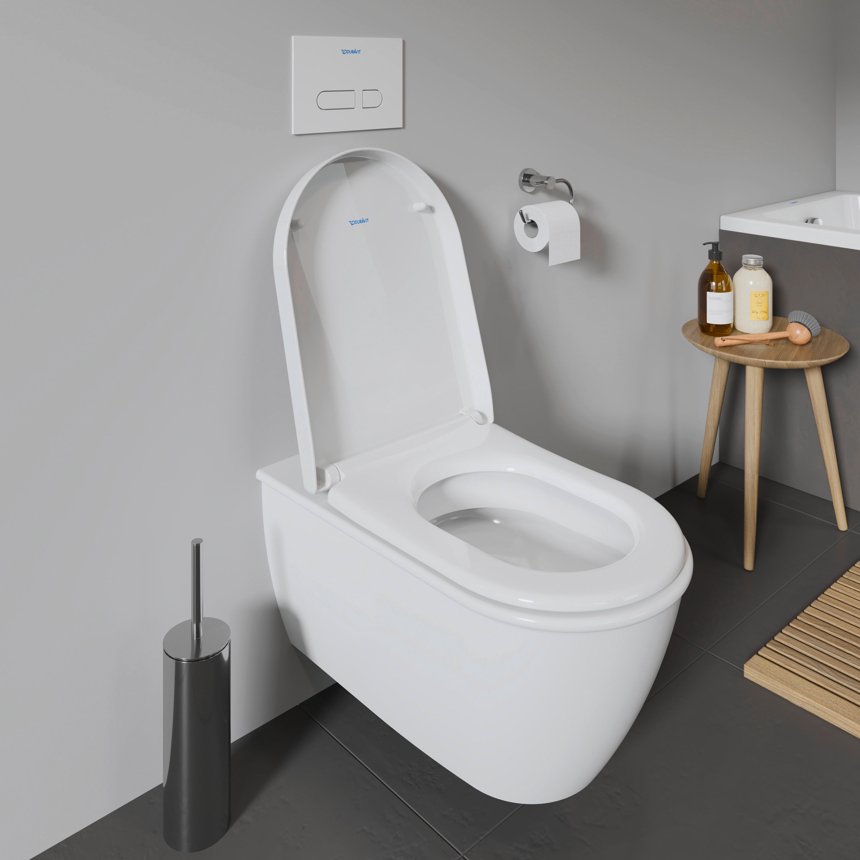 Starck 3 Elongated Slow Close Toilet Seat in White