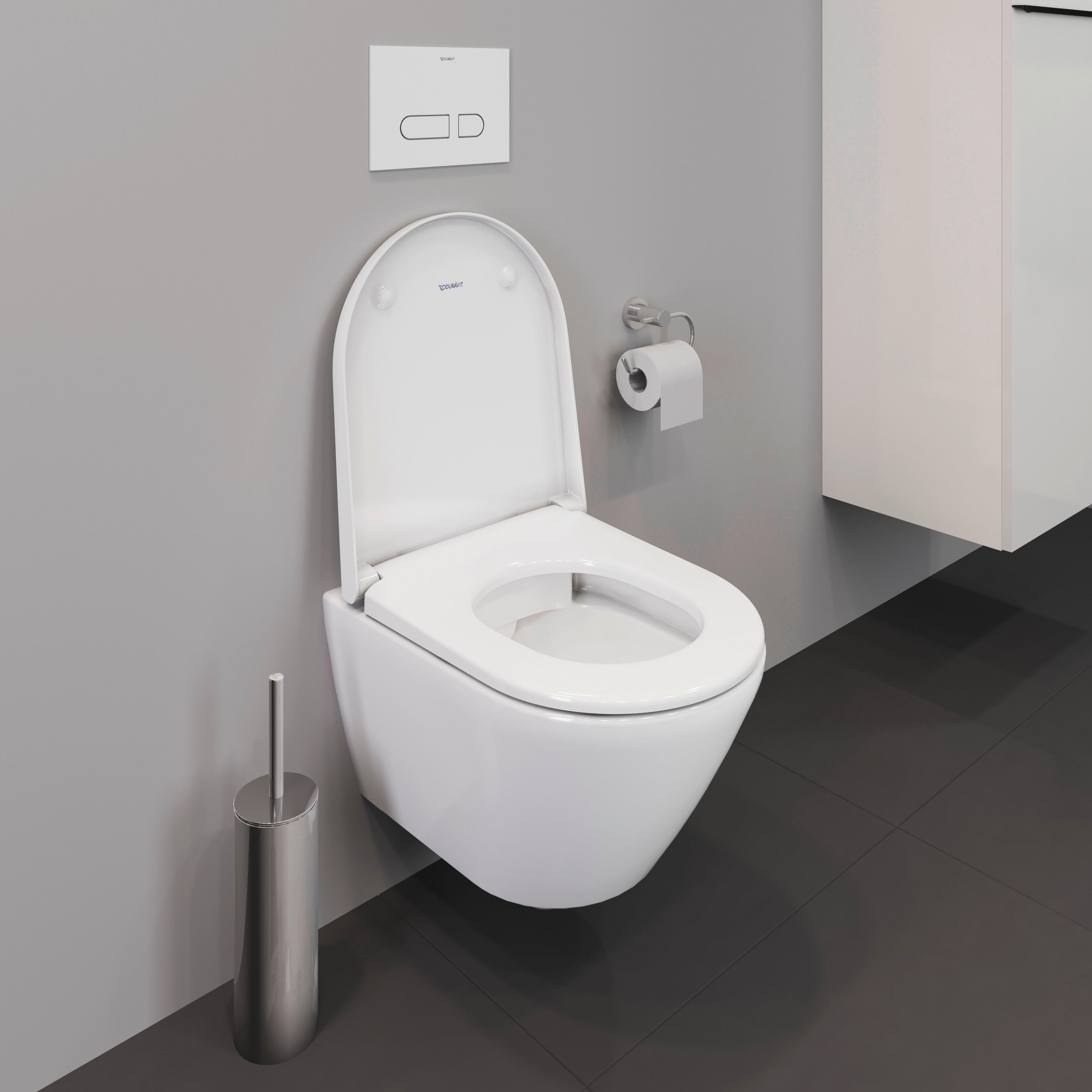 D-Neo Round Slow Close Toilet Seat in White