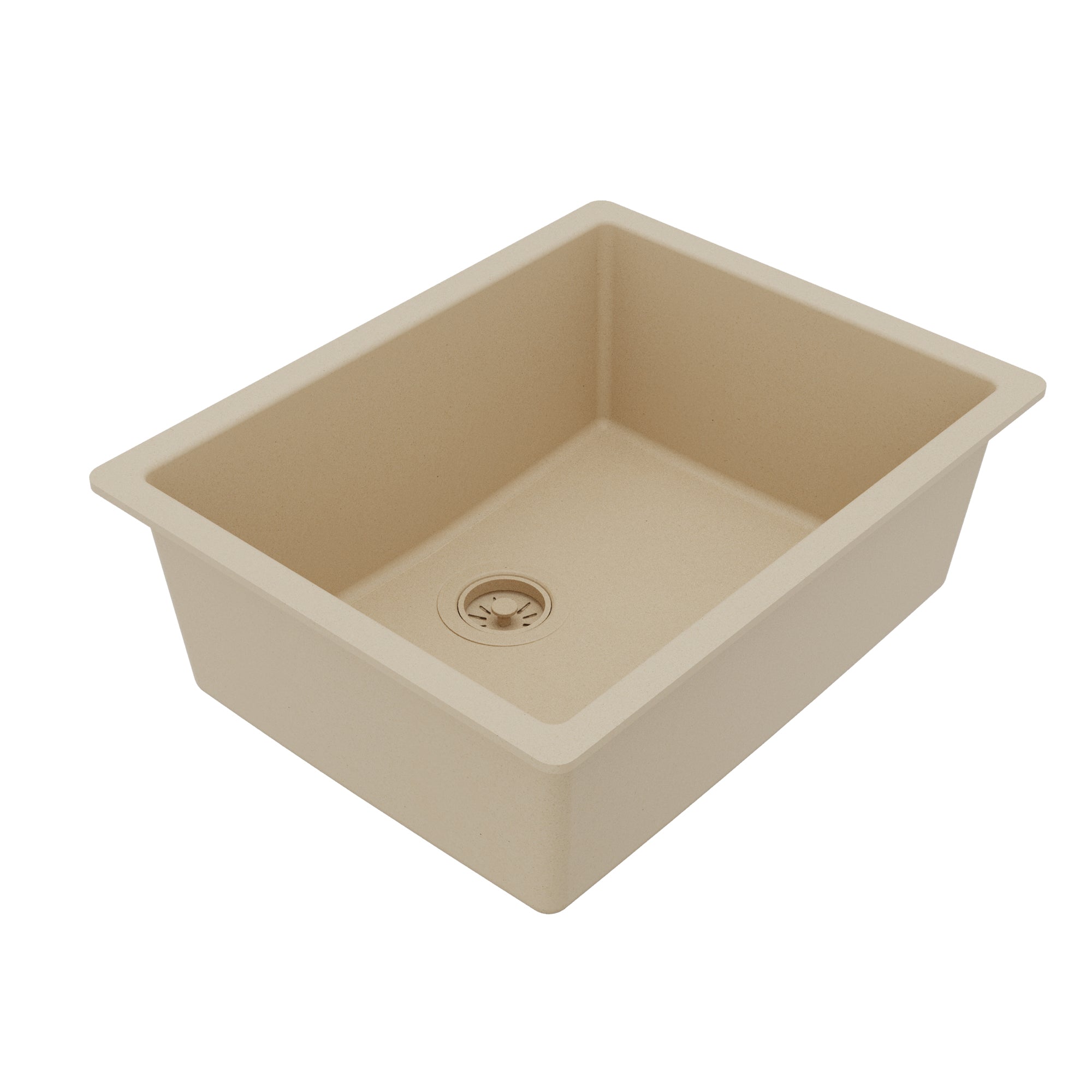 Alternative View of Karran 24" Undermount Quartz Composite Kitchen Sink, Bisque, QU-820-BI