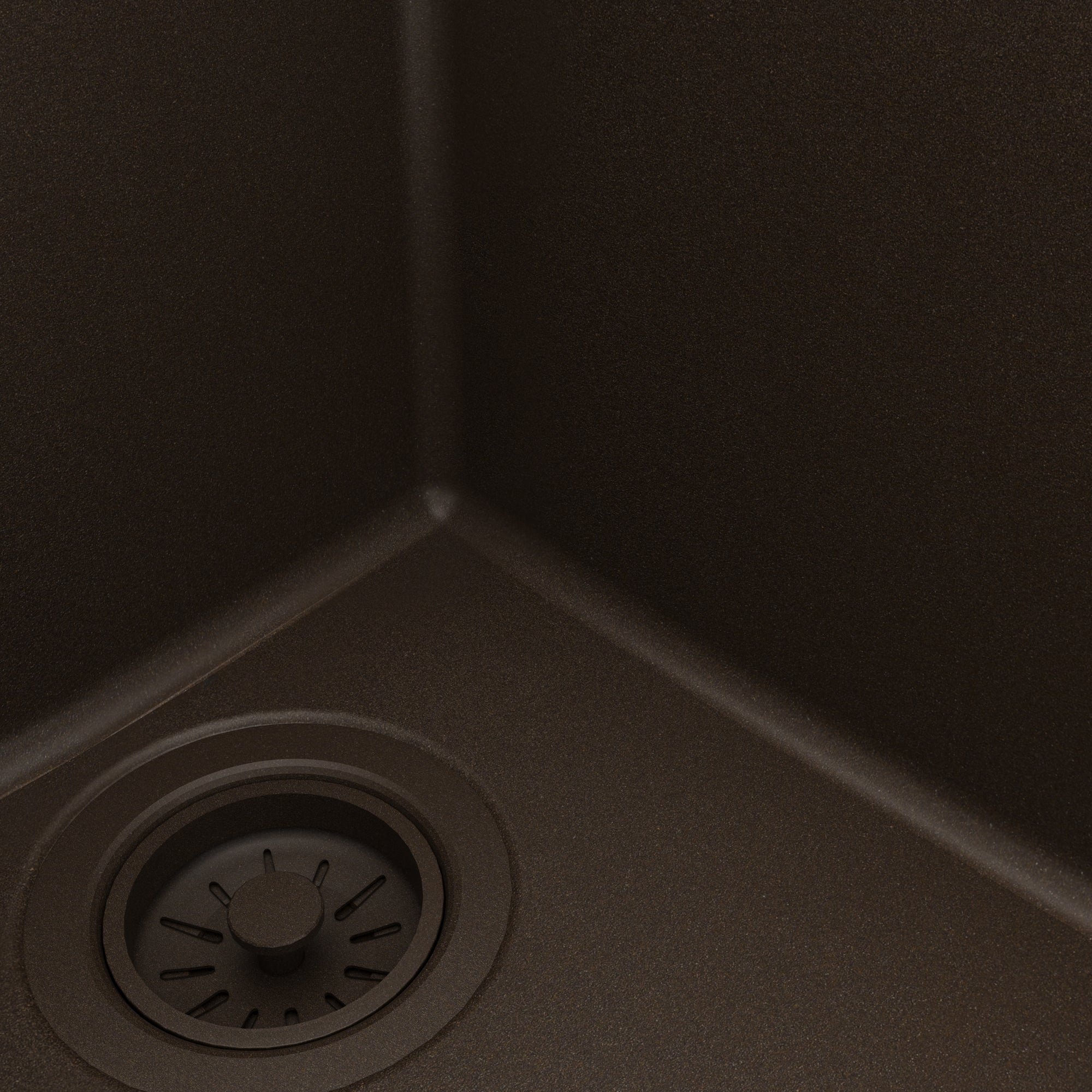 Alternative View of Karran 33" Drop In/Topmount Quartz Composite Kitchen Sink, 60/40 Double Bowl, Brown, QT-811-BR