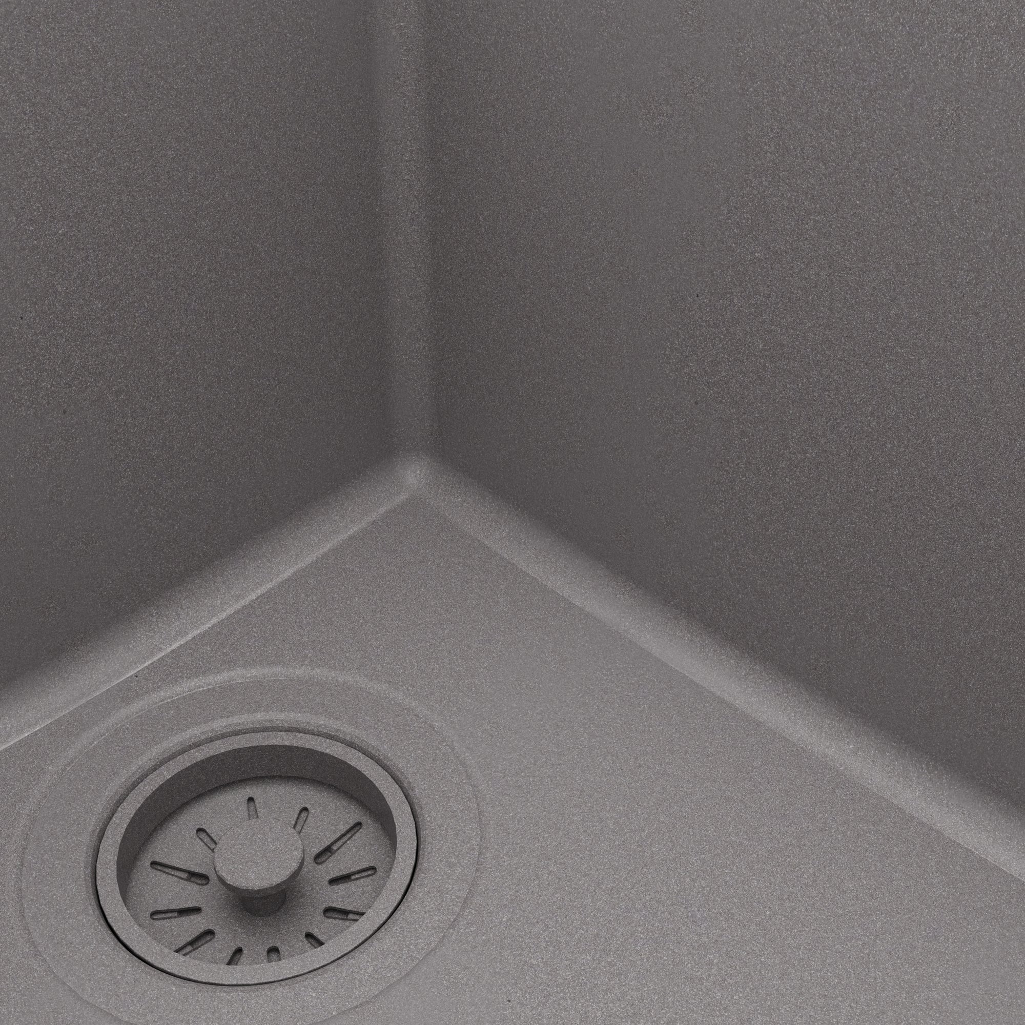 Alternative View of Karran 33" Drop In/Topmount Quartz Composite Kitchen Sink, 60/40 Double Bowl, Grey, QT-811-GR