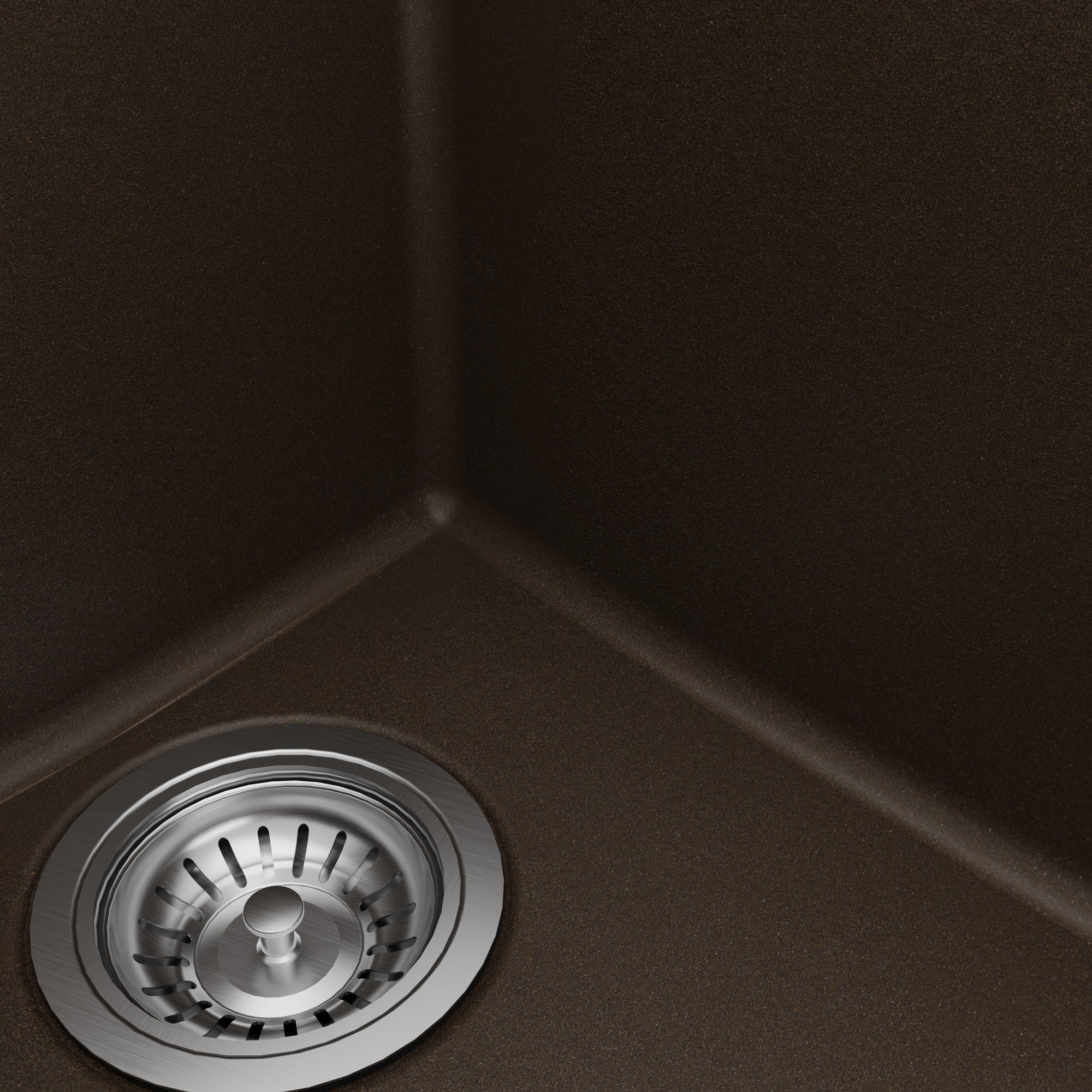 Alternative View of Karran 32" Undermount Quartz Composite Kitchen Sink with Accessories, 60/40 Double Bowl, Brown, QU-811-BR-PK1