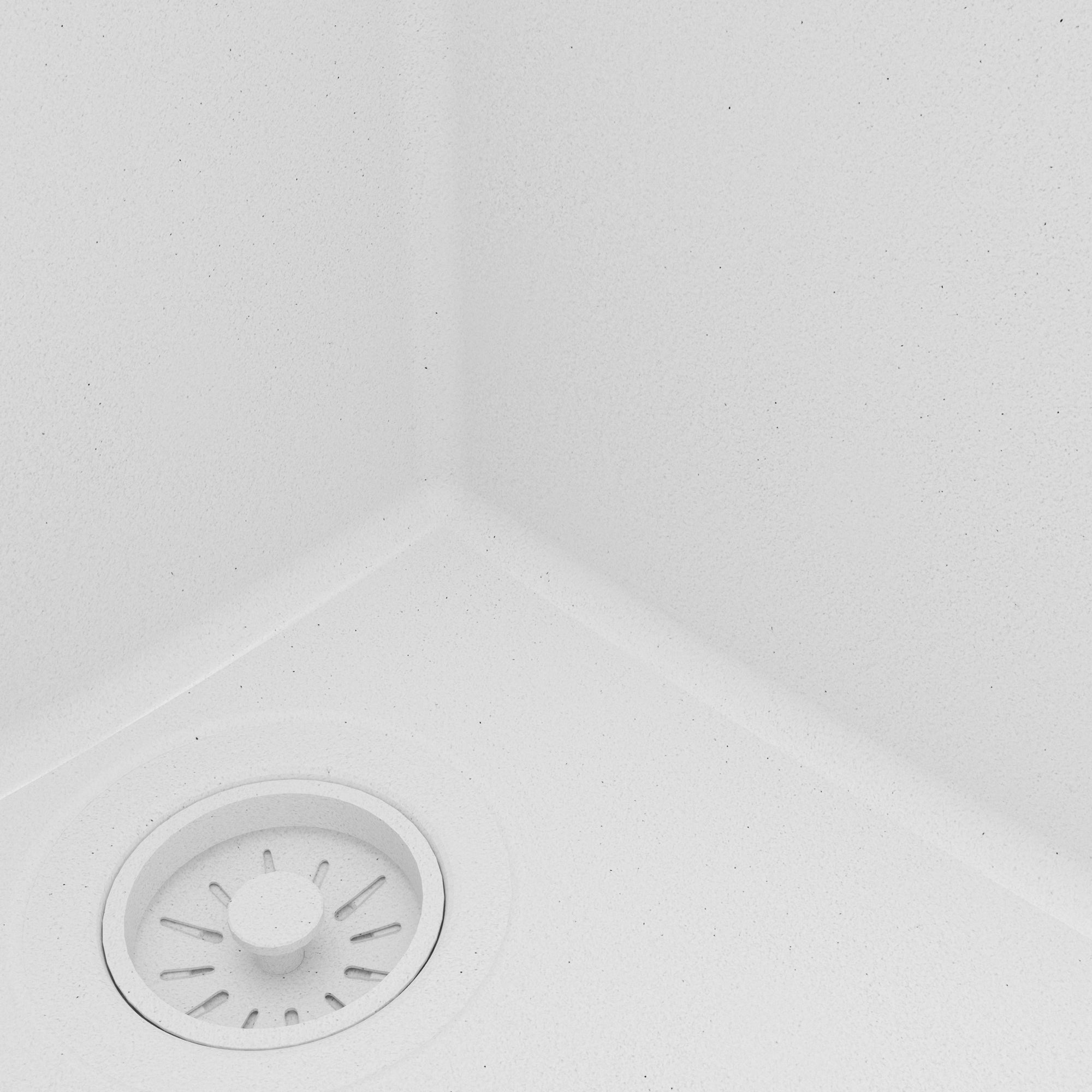 Alternative View of Karran 32" Undermount Quartz Composite Kitchen Sink, 60/40 Double Bowl, White, QU-811-WH