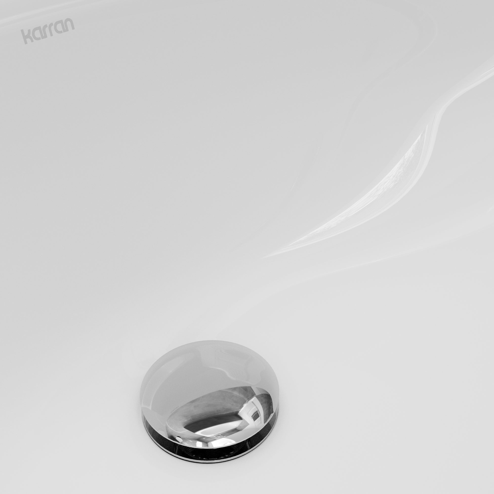 Karran 17 oval bathroom sink white product image