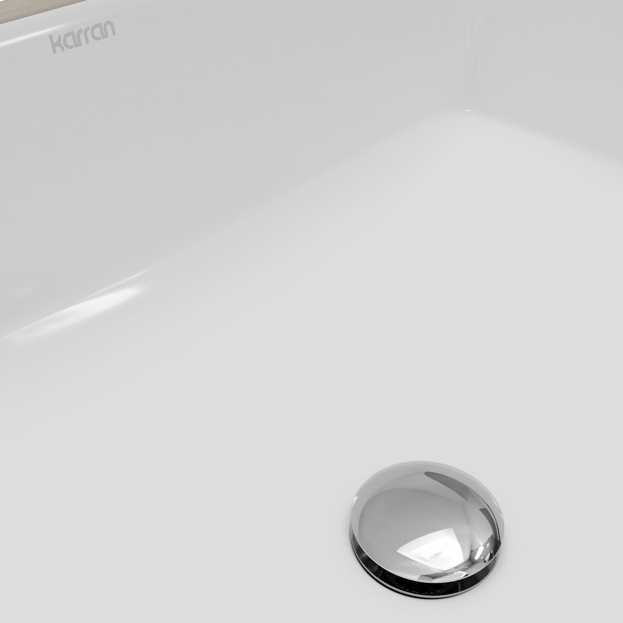 Karran 20 rectangular bathroom sink white product image