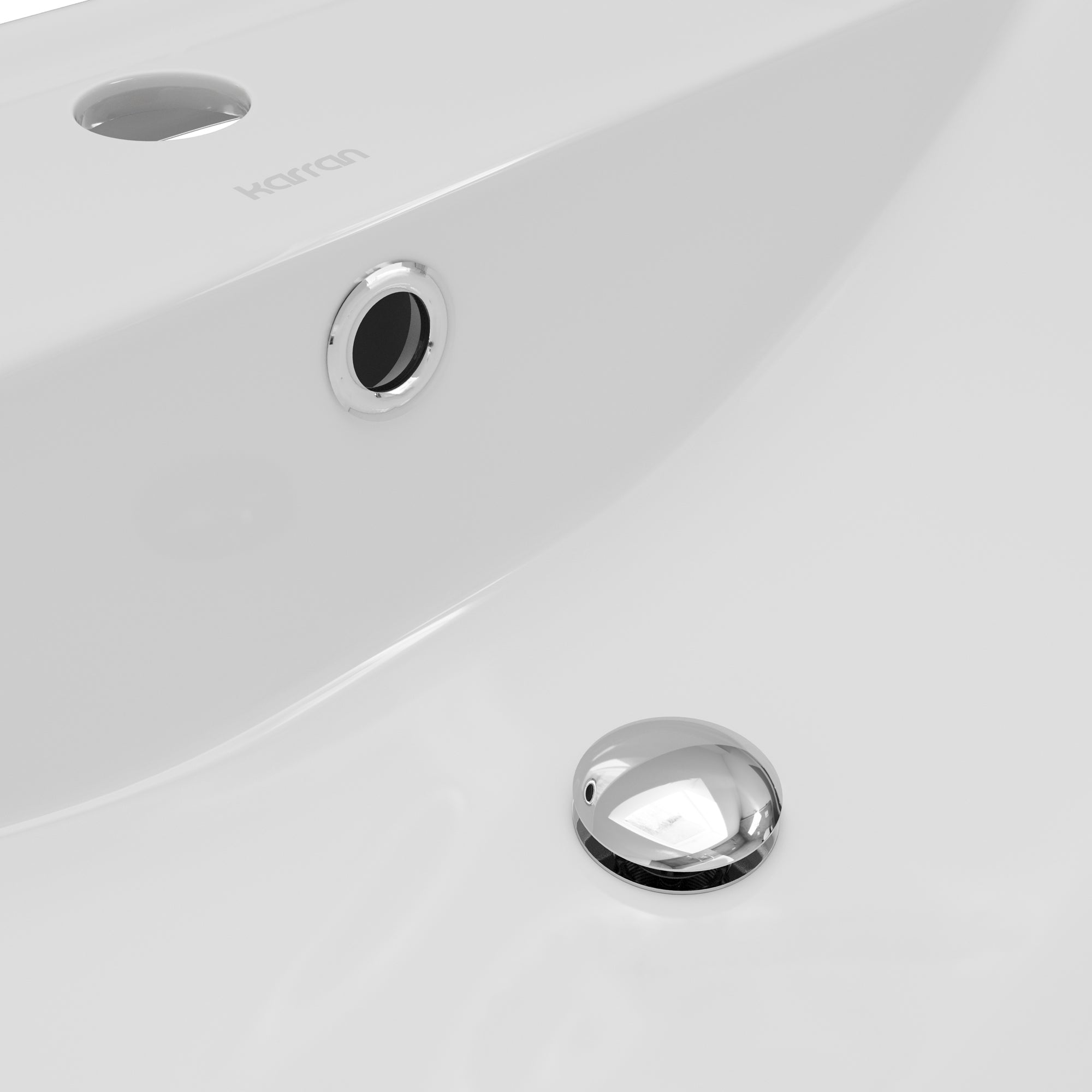 Alternative View of Karran Valera 20.375" x 16.125" x 4.5" Rectangular Vessel Vitreous China ADA Bathroom Sink, White, VC-201-WH