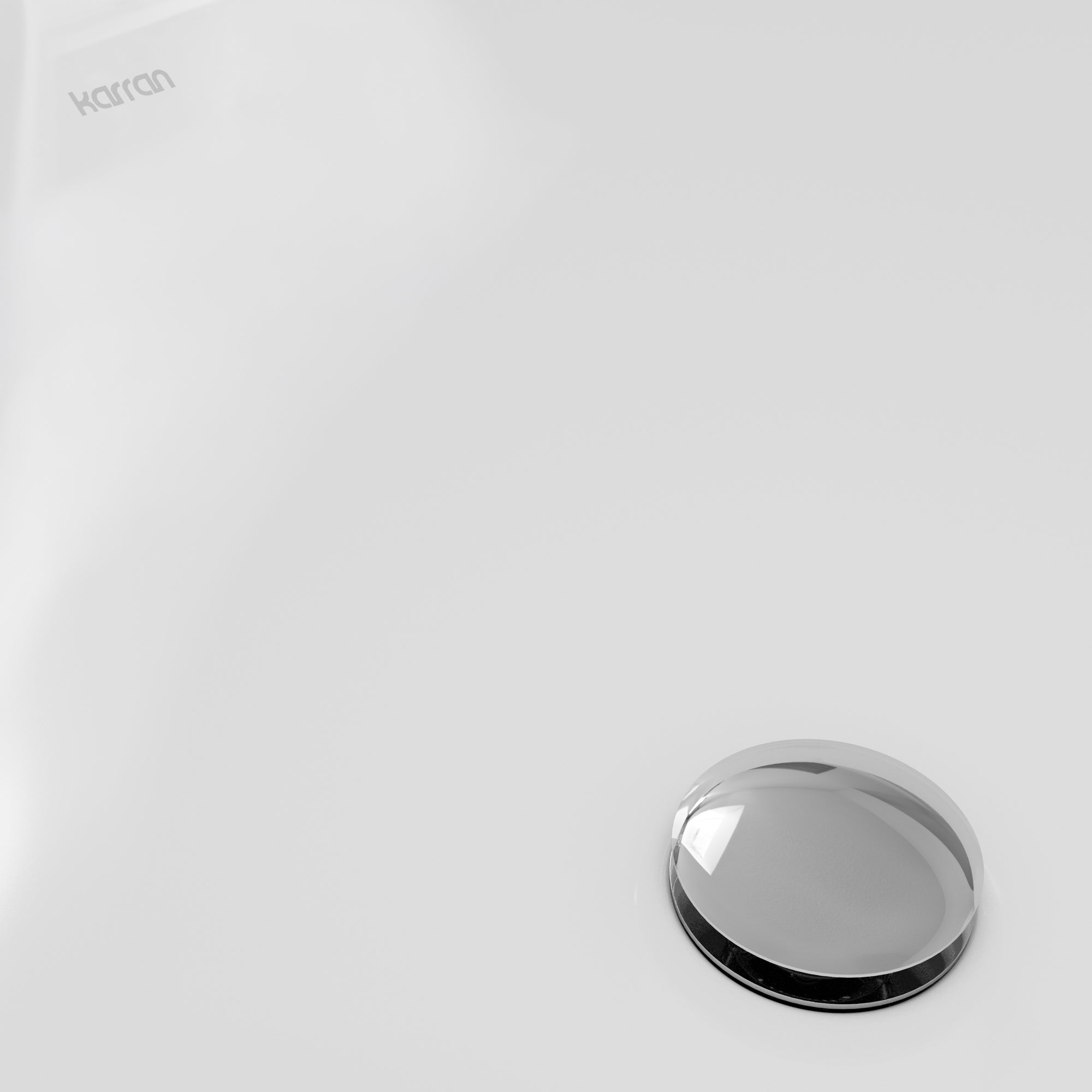 Alternative View of Karran Valera 17.75" x 17.75" x 3.5" Round Vessel Vitreous China ADA Bathroom Sink, White, VC-203-WH