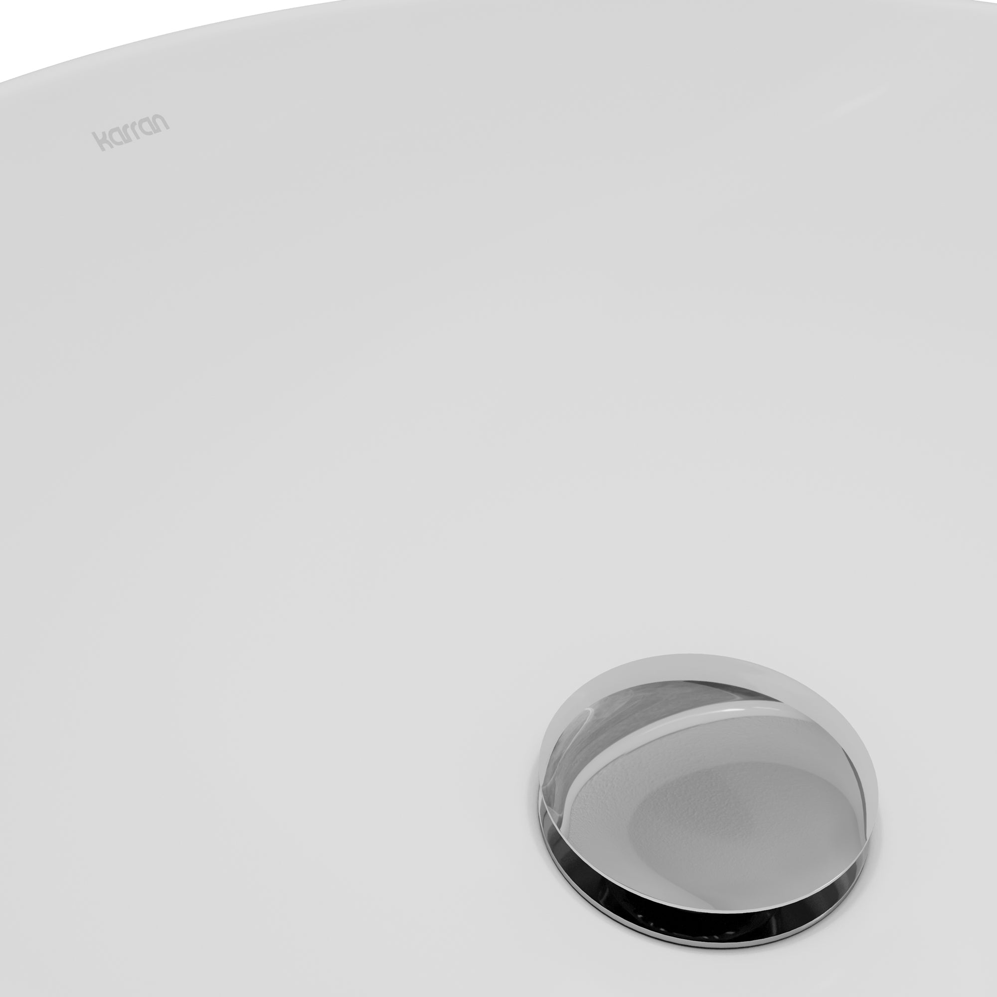 Alternative View of Karran Valera 16.5" x 16.5" x 4" Round Vessel Vitreous China ADA Bathroom Sink, White, VC-427-WH