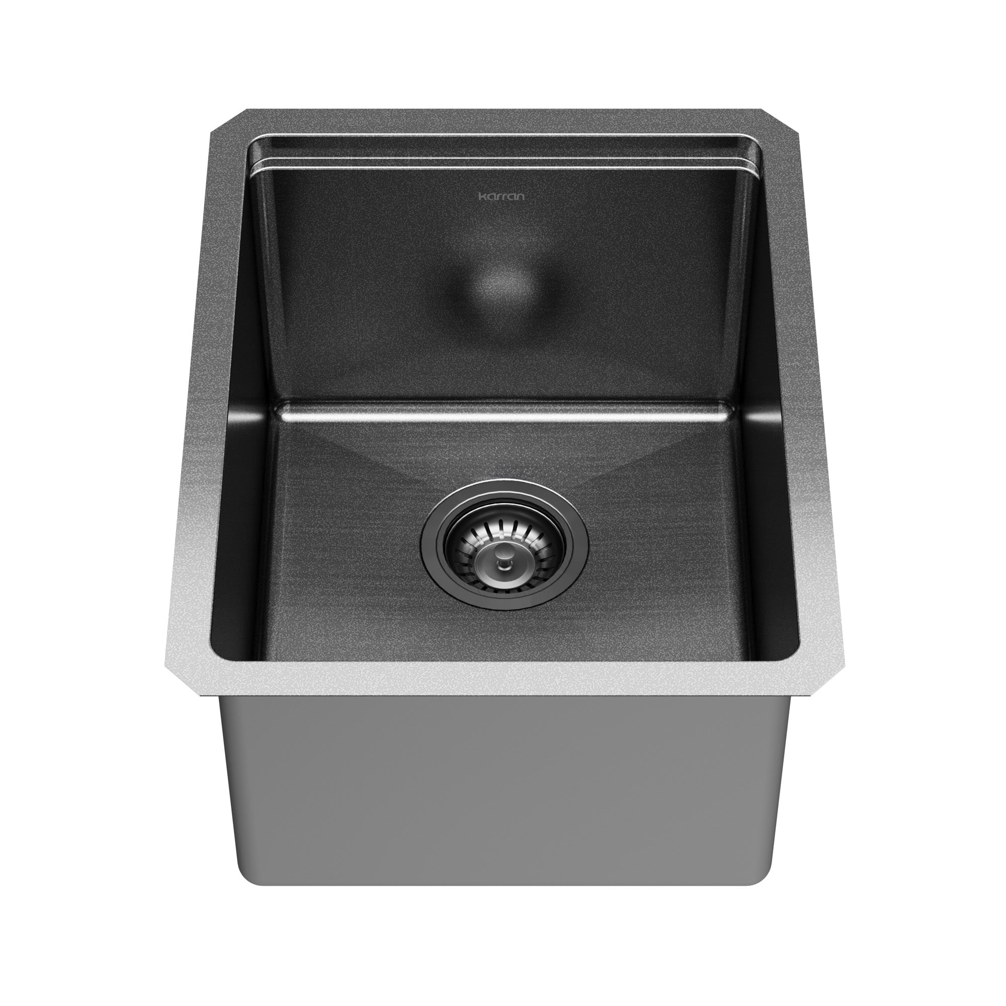Karran elite workstation 15 stainless steel kitchen sink gunmetal black product image