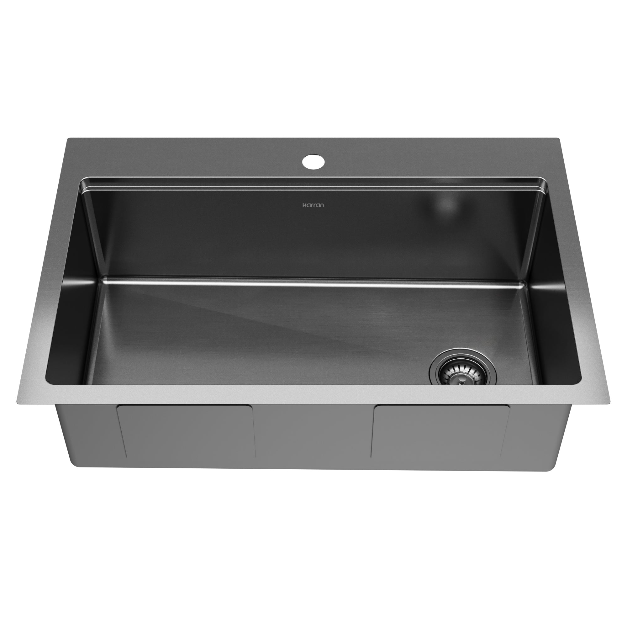Karran elite workstation 33 stainless steel kitchen sink gunmetal black product image