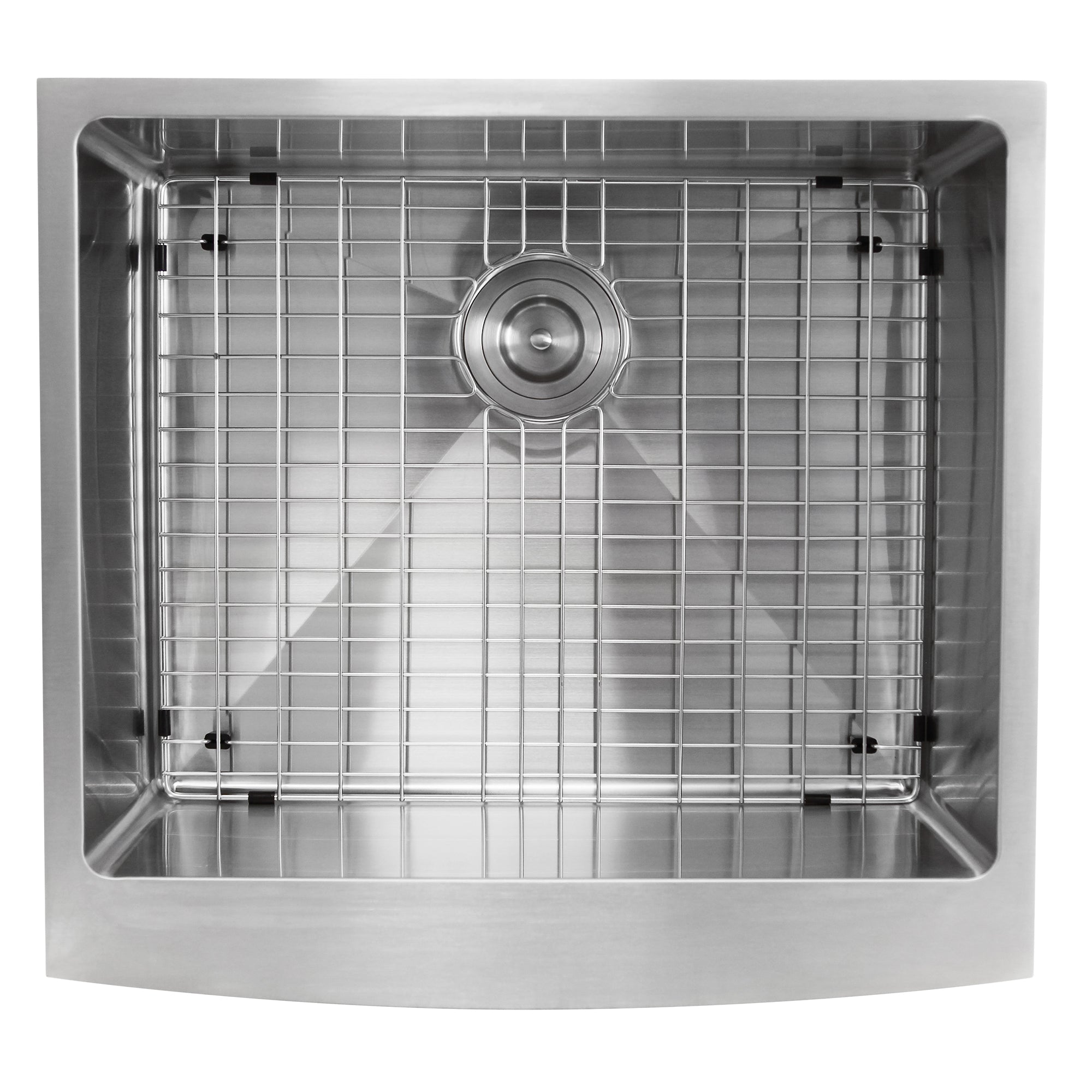 Nantucket Sinks Pro Series 24" Stainless Steel Farmhouse Sink, 16 Gauge, APRON2420-SR-16