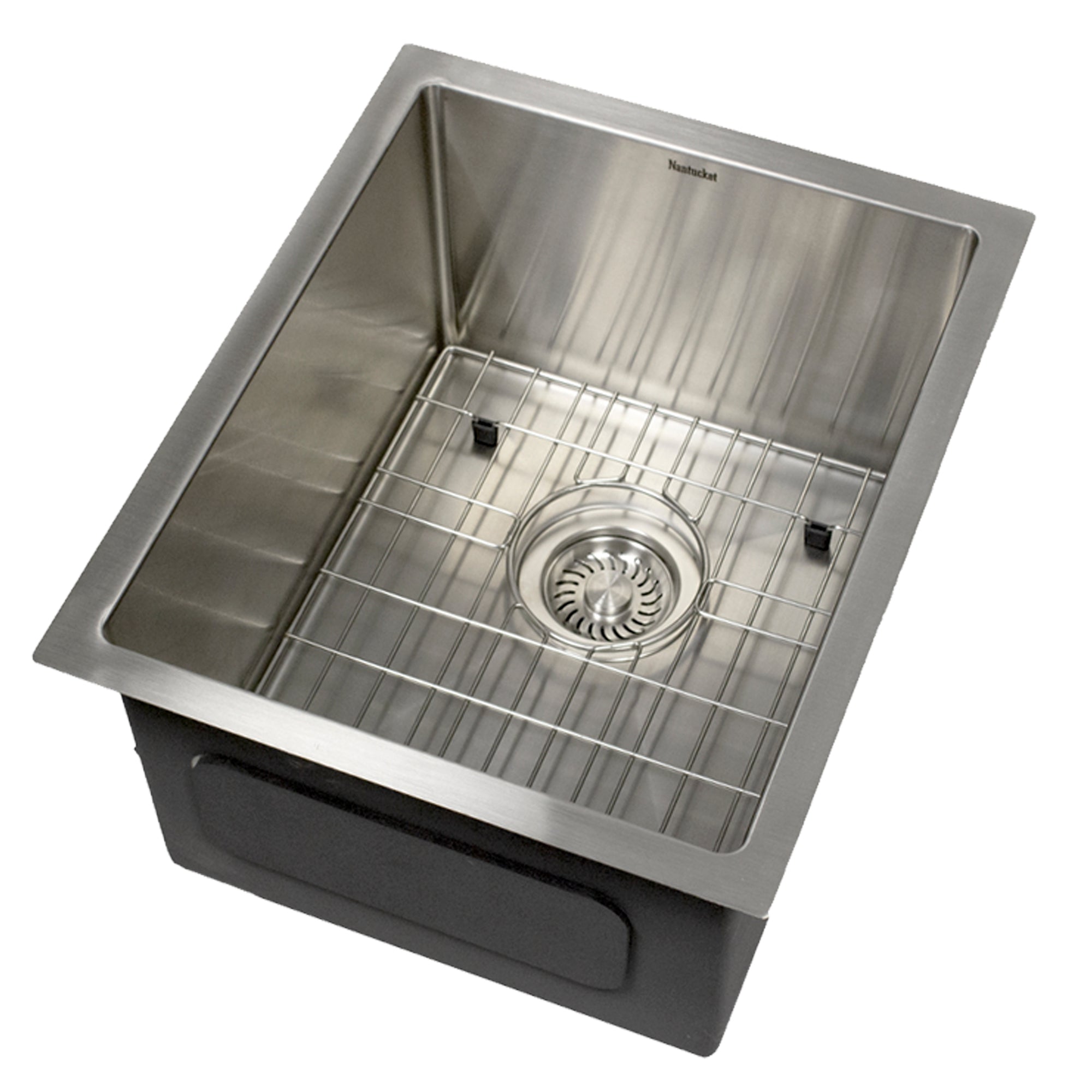 Nantucket Sinks All Weather 15" Undermount 316 Marine Grade Stainless Steel Kitchen Sink with Accessories, 16 Gauge, AW1518-16