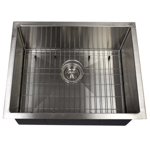 Nantucket Sinks All Weather 23" Undermount 316 Marine Grade Stainless Steel Kitchen Sink with Accessories, 16 Gauge, AW2318-16