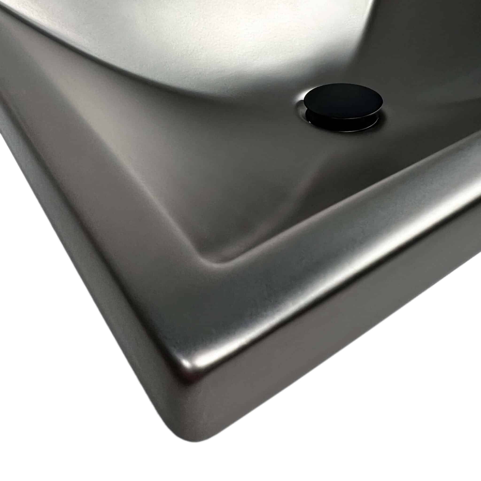 Native Trails Amara 20" x 14" Rectangle Fireclay Bathroom Sink, Platinum, PML2014-P