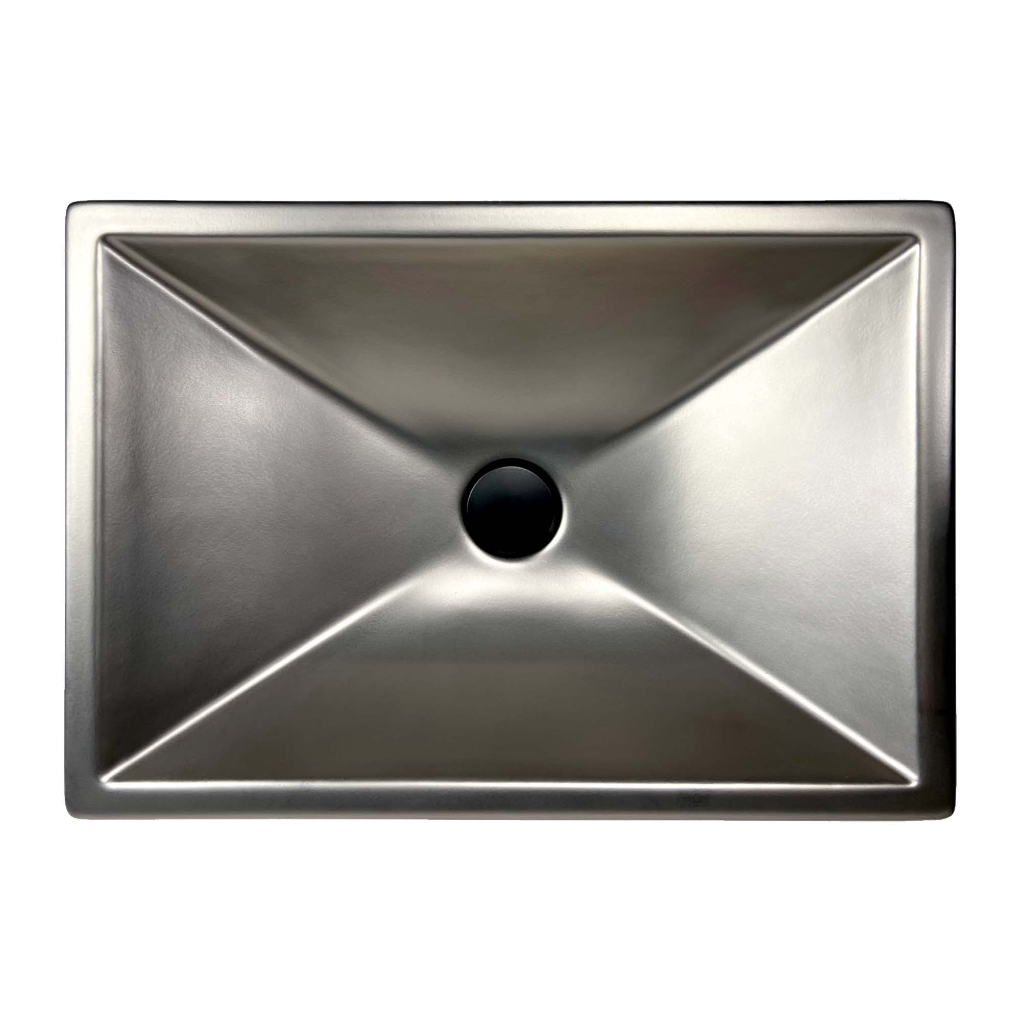 Native Trails Amara 20" x 14" Rectangle Fireclay Bathroom Sink, Platinum, PML2014-P