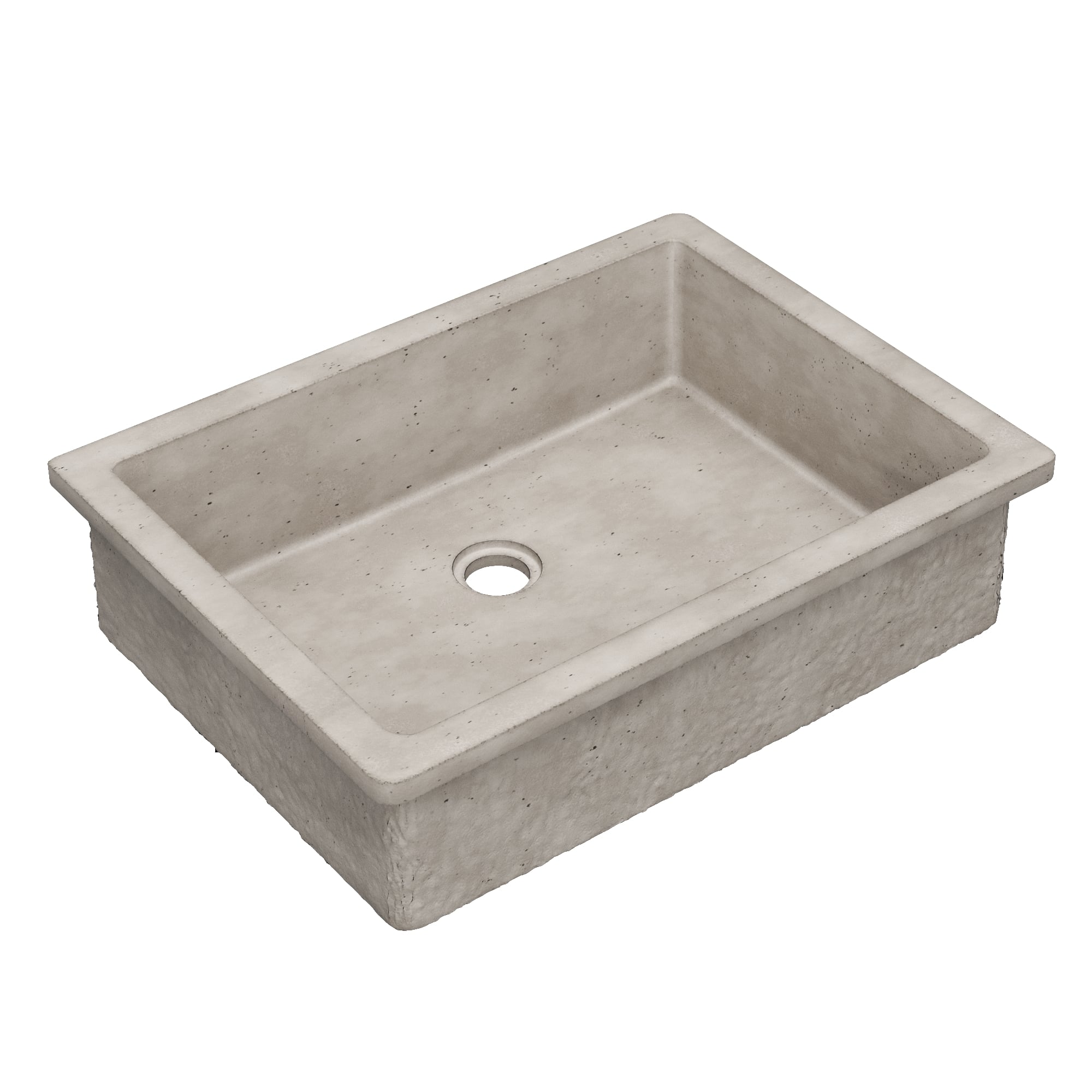 Native Trails Anacapa 21" x 15.5" Rectangle Undermount NativeStone Concrete ADA Bathroom Sink, Ash, NSL2116-A