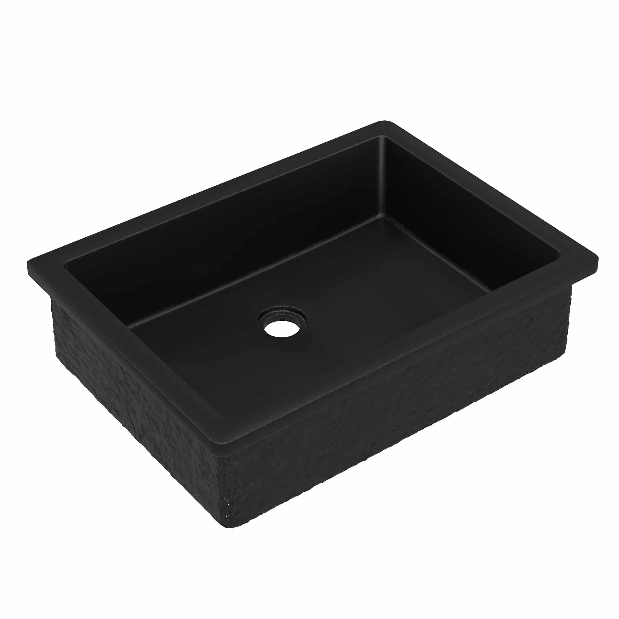 Native Trails Anacapa 21" x 15.5" Rectangle Undermount NativeStone Concrete ADA Bathroom Sink, Charcoal, NSL2116-C