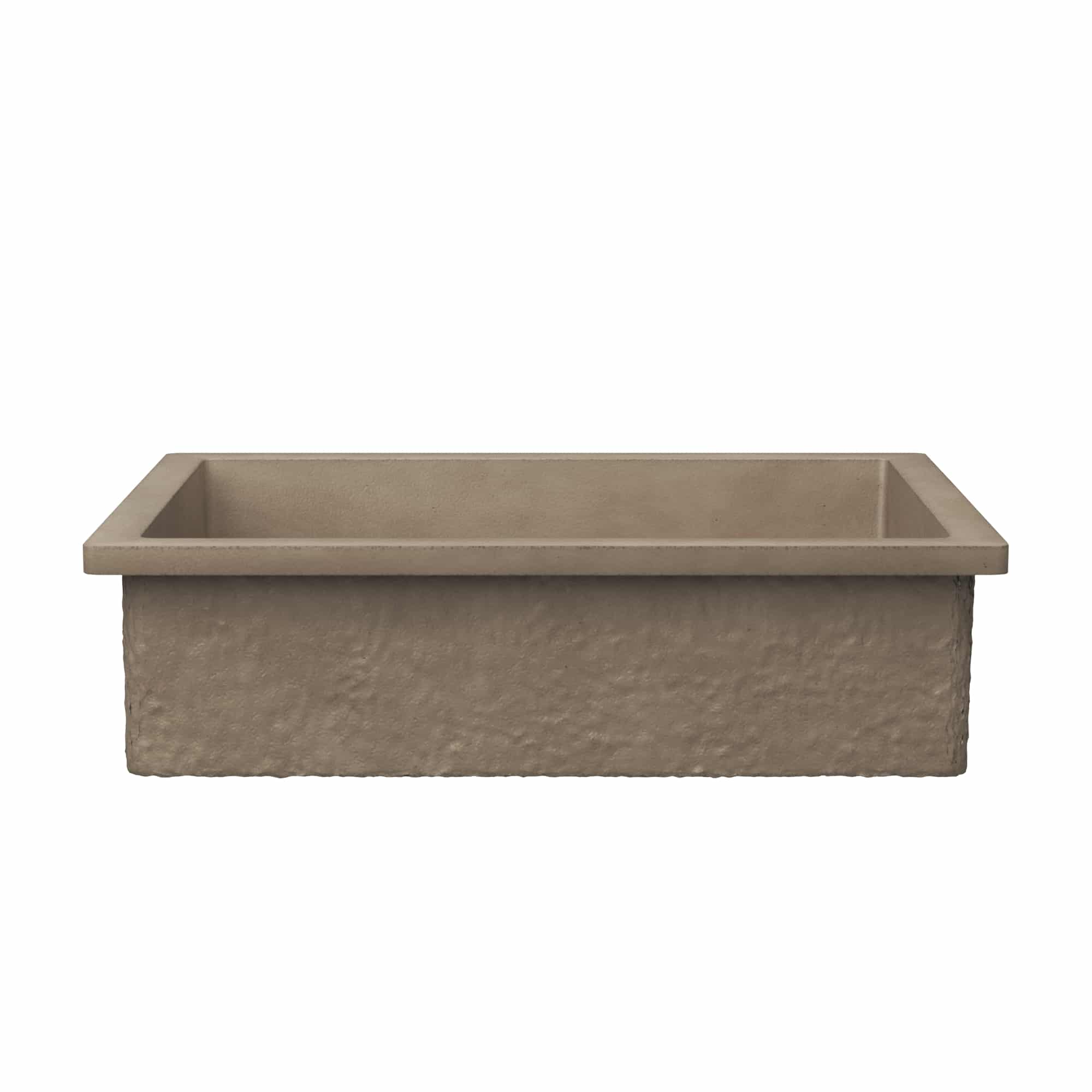 Native Trails Anacapa 21" x 15.5" Rectangle Undermount NativeStone Concrete ADA Bathroom Sink, Earth, NSL2116-E Product Image