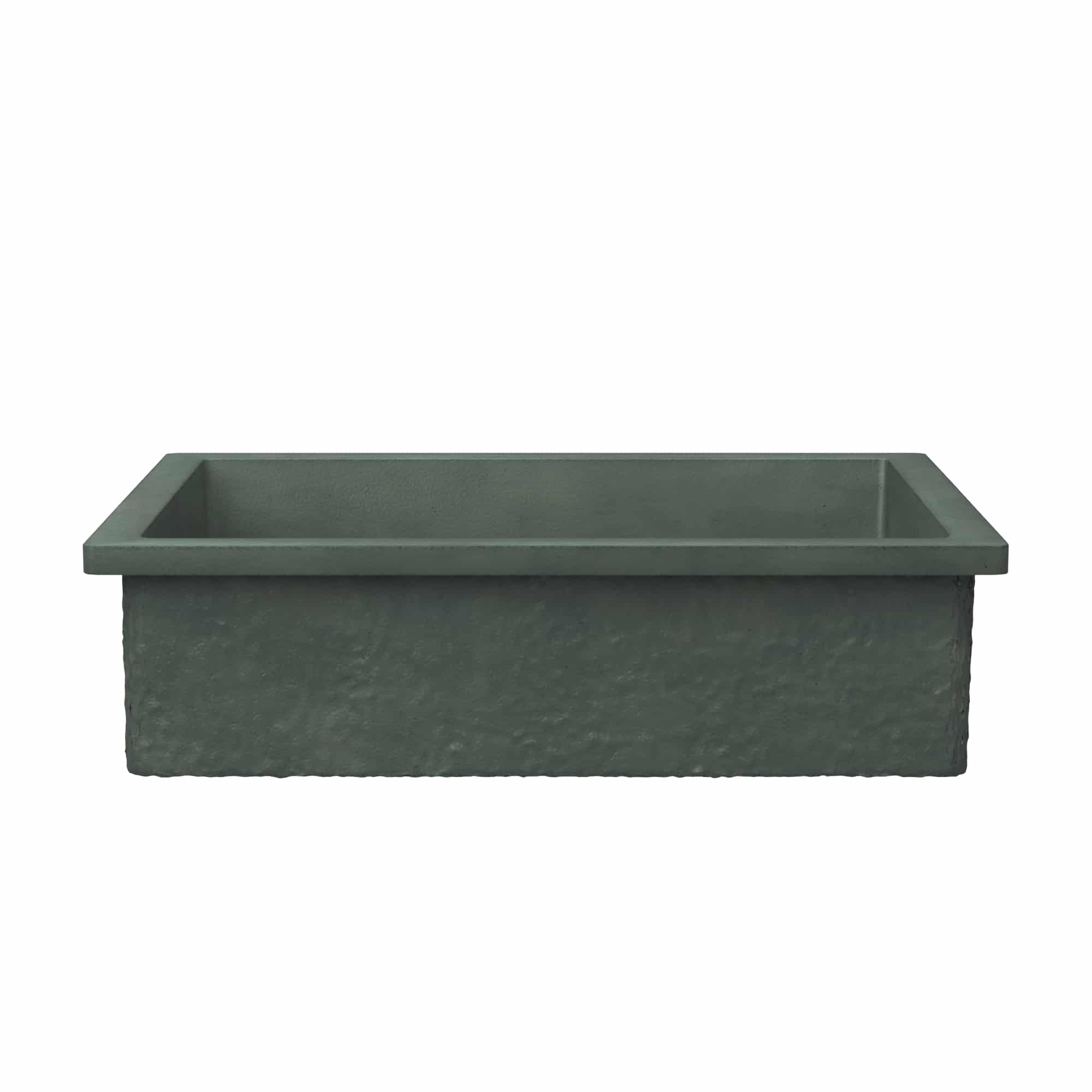 Native Trails Anacapa 21" x 15.5" Rectangle Undermount NativeStone Concrete ADA Bathroom Sink, Forest, NSL2116-F Product Image