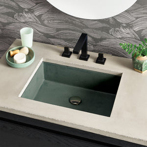 Native Trails Anacapa 21" x 15.5" Rectangle Undermount NativeStone Concrete ADA Bathroom Sink, Forest, NSL2116-F