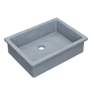Native Trails Anacapa 21" x 15.5" Rectangle Undermount NativeStone Concrete ADA Bathroom Sink, Ocean, NSL2116-O