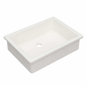 Native Trails Anacapa 21" x 15.5" Rectangle Undermount NativeStone Concrete ADA Bathroom Sink, Pearl, NSL2116-P