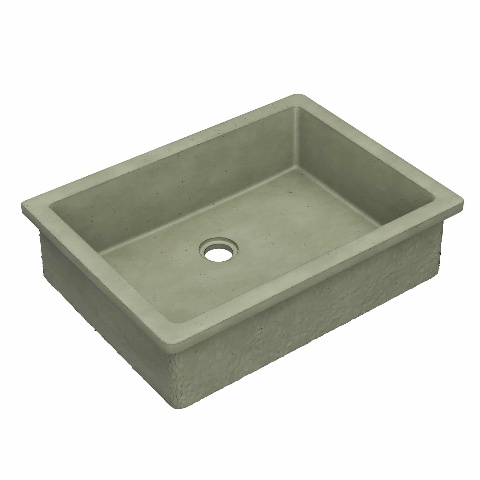 Native Trails Anacapa 21" x 15.5" Rectangle Undermount NativeStone Concrete ADA Bathroom Sink, Sage, NSL2116-G Product Image