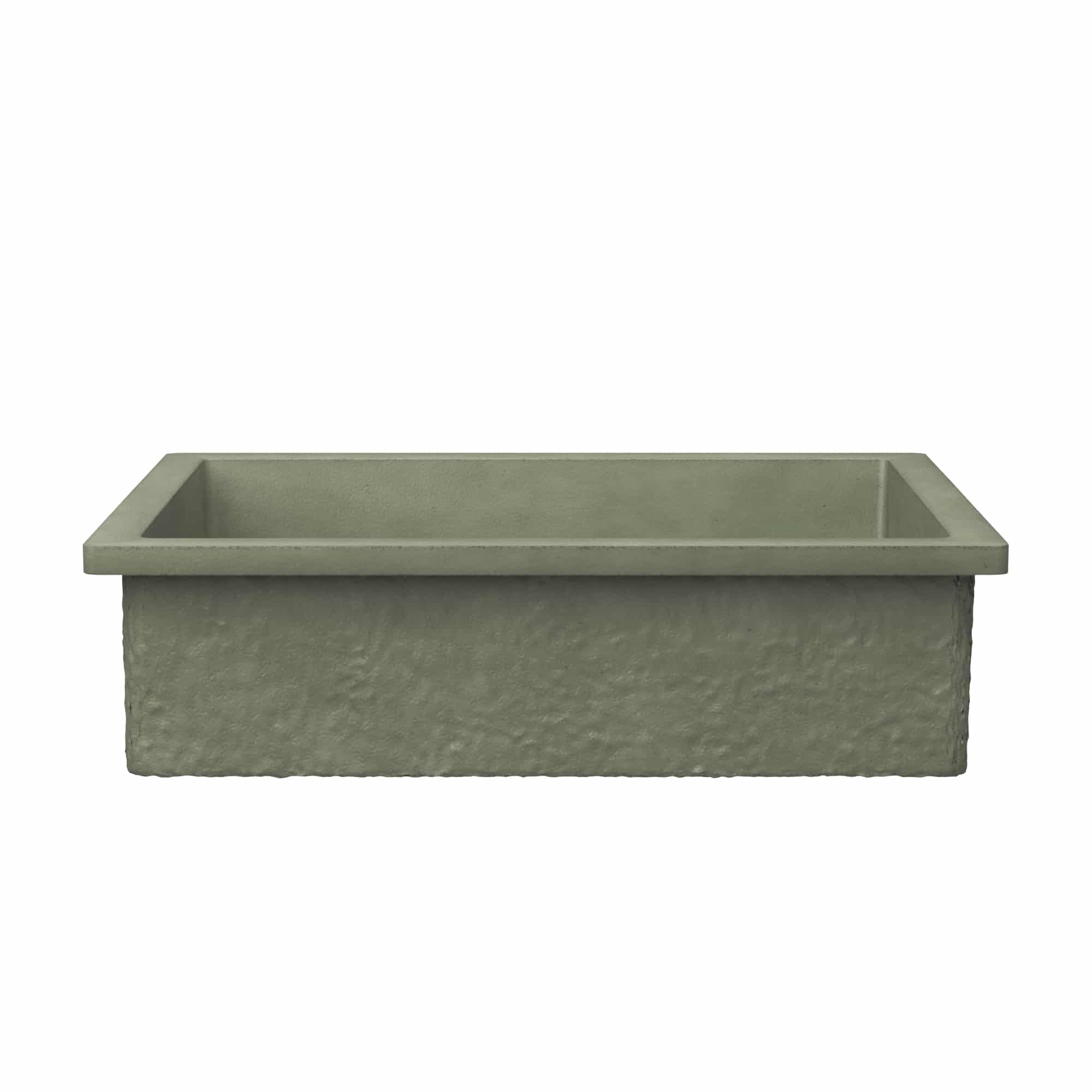 Native Trails Anacapa 21" x 15.5" Rectangle Undermount NativeStone Concrete ADA Bathroom Sink, Sage, NSL2116-G Product Image