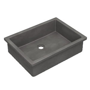 Native Trails Anacapa 21" x 15.5" Rectangle Undermount NativeStone Concrete ADA Bathroom Sink, Slate, NSL2116-S