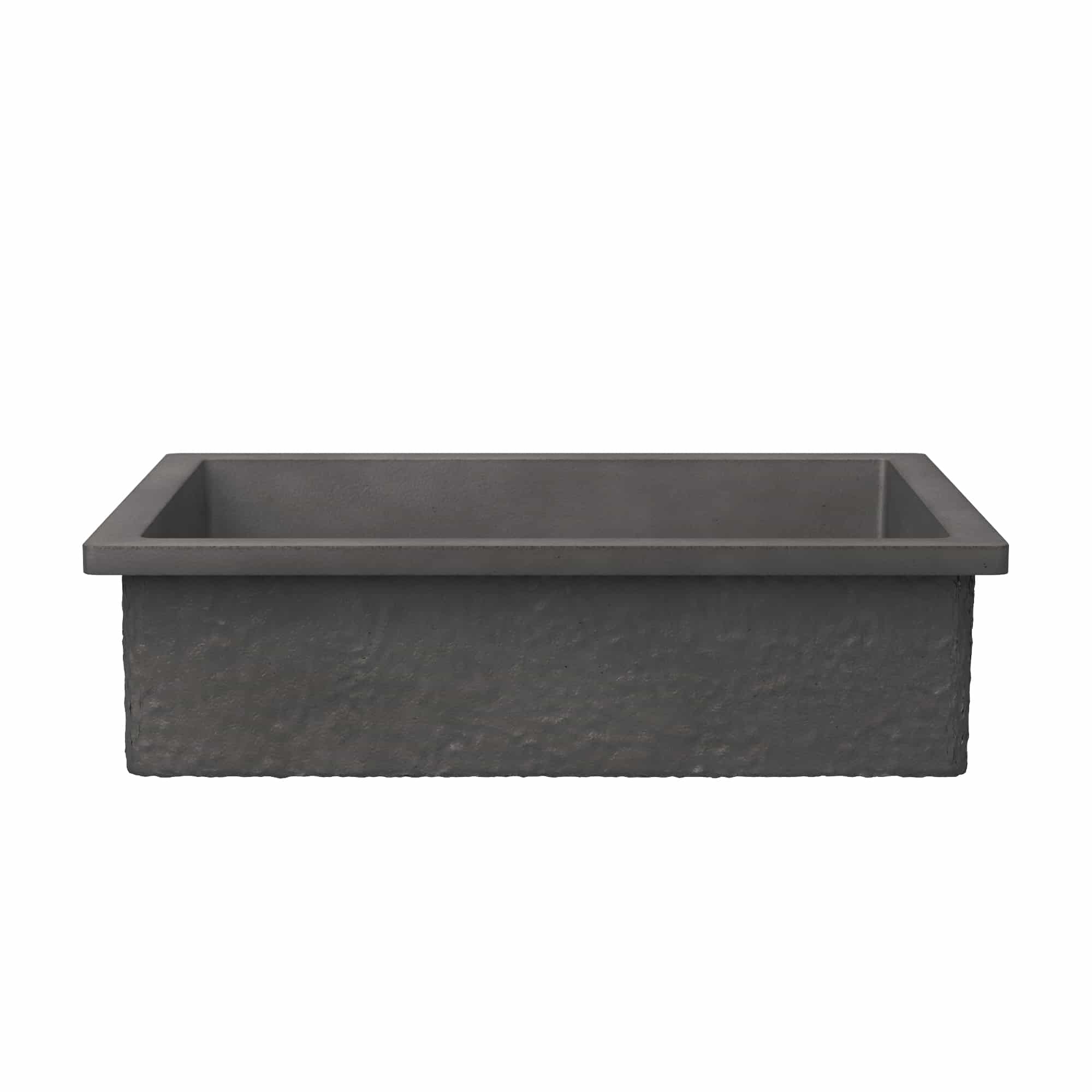 Native Trails Anacapa 21" x 15.5" Rectangle Undermount NativeStone Concrete ADA Bathroom Sink, Slate, NSL2116-S Product Image