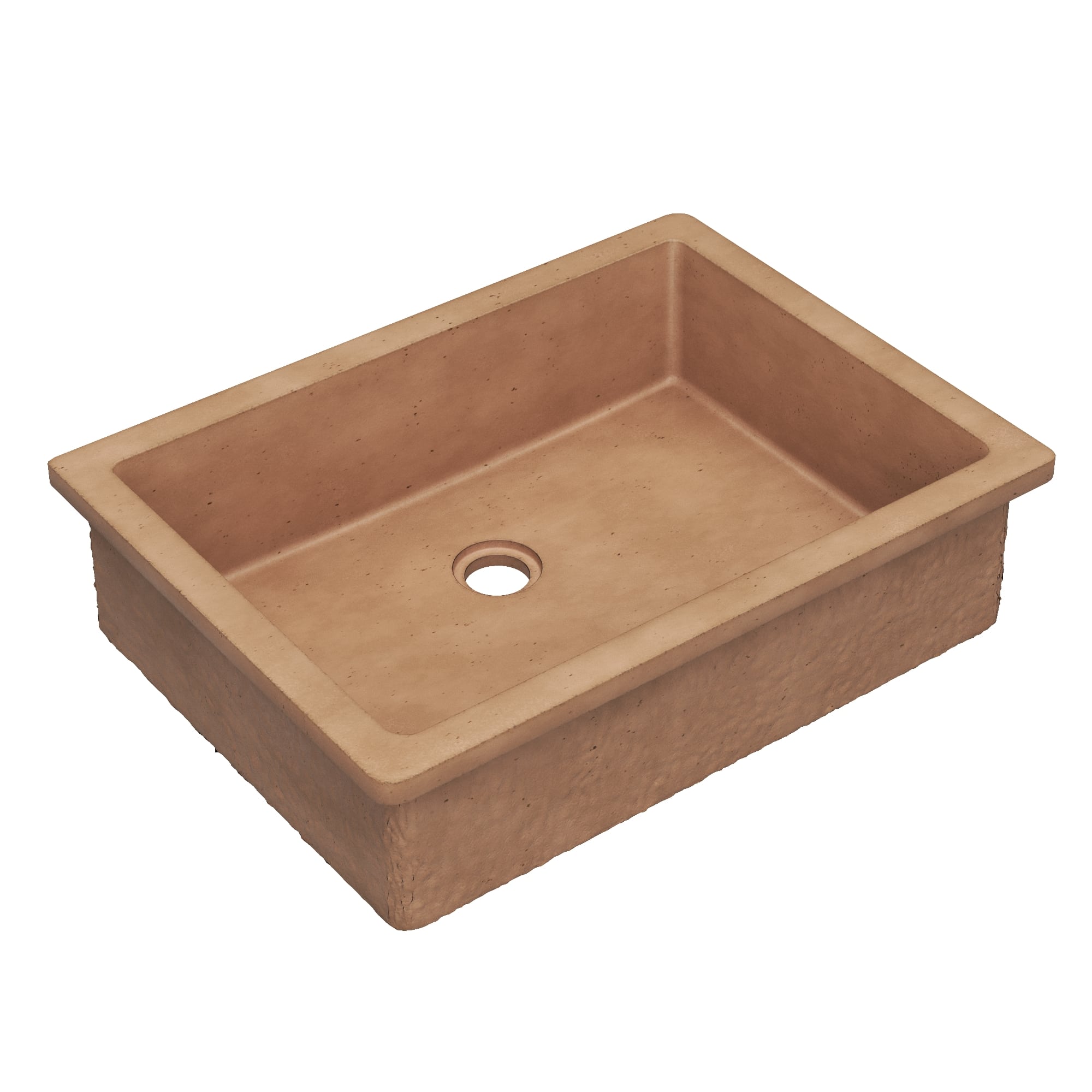Native Trails Anacapa 21" x 15.5" Rectangle Undermount NativeStone Concrete ADA Bathroom Sink, Terracotta, NSL2116-T Product Image