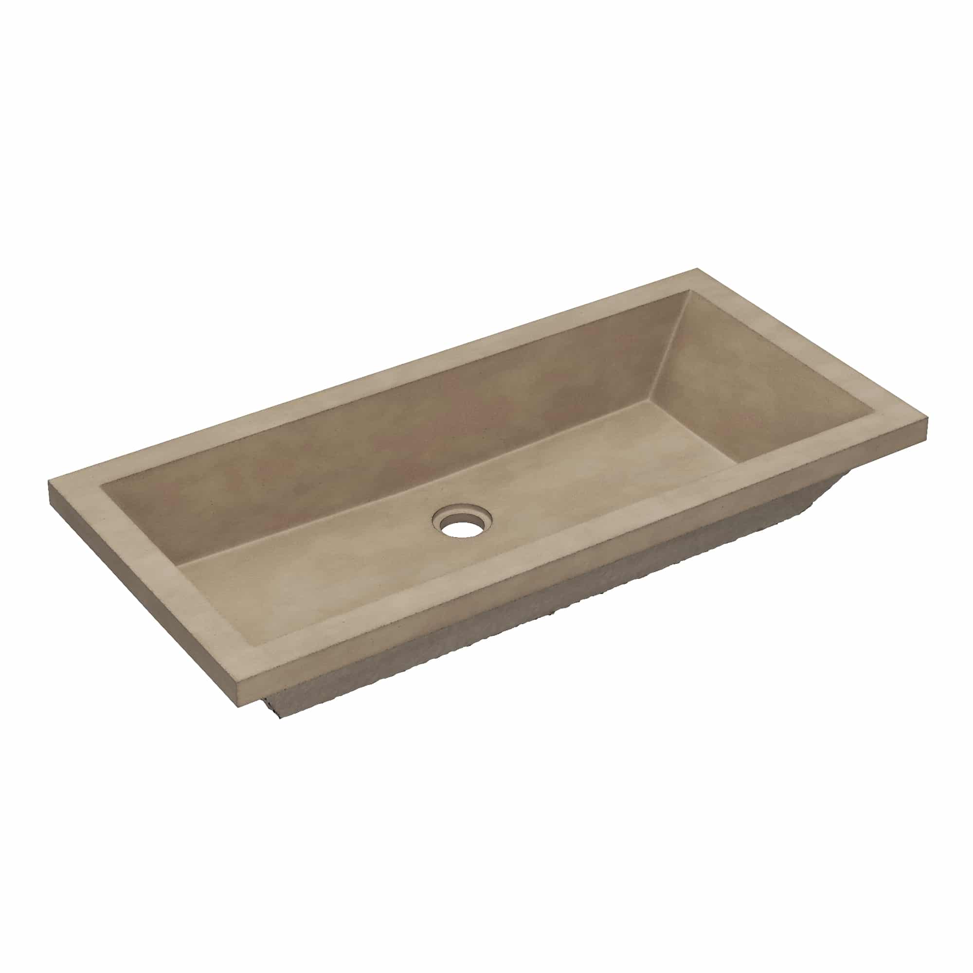 Native Trails Arcata 31" x 15" Rectangle Undermount NativeStone Concrete Bathroom Sink, Earth, NSL3115-E Product Image