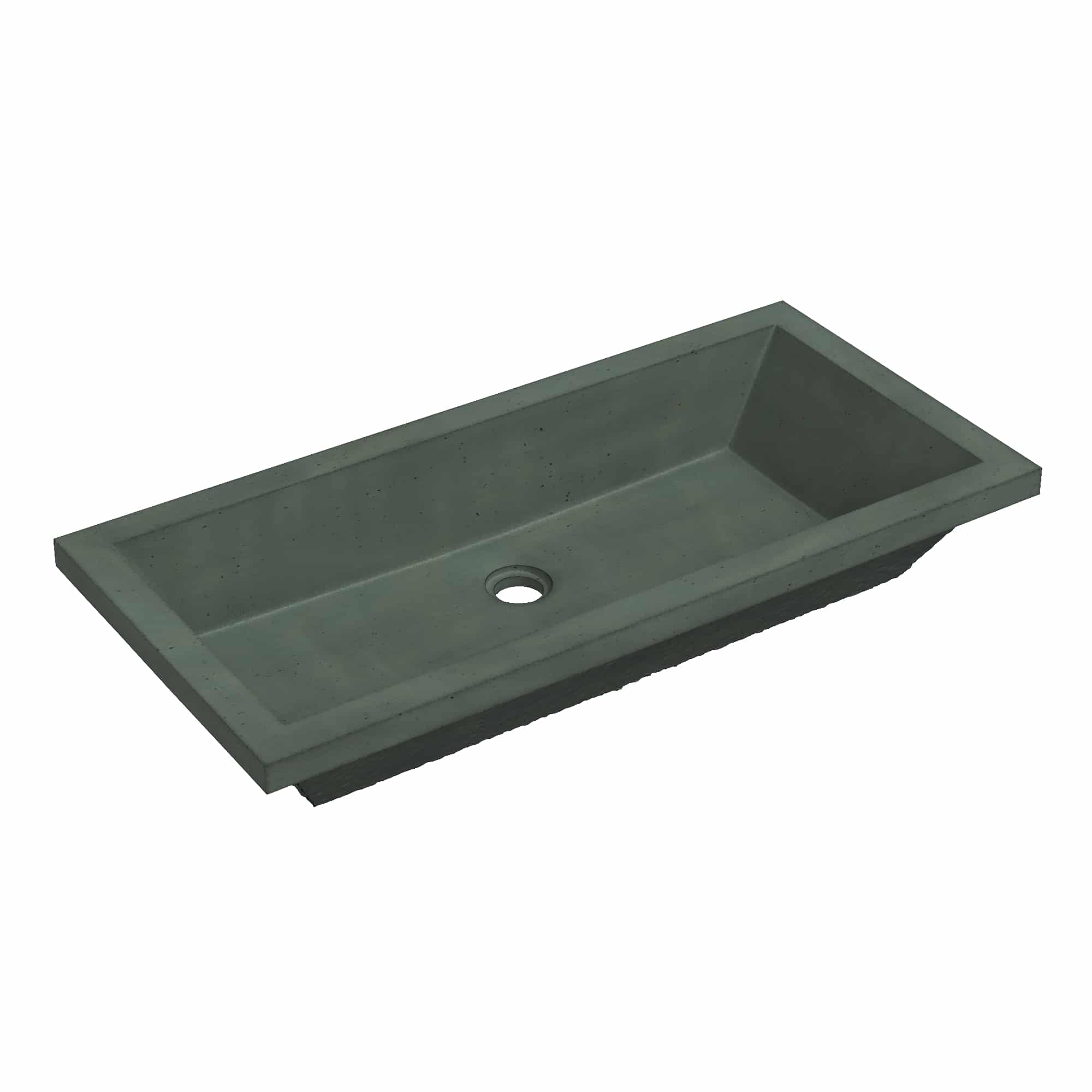 Native Trails Arcata 31" x 15" Rectangle Undermount NativeStone Concrete Bathroom Sink, Forest, NSL3115-F Product Image