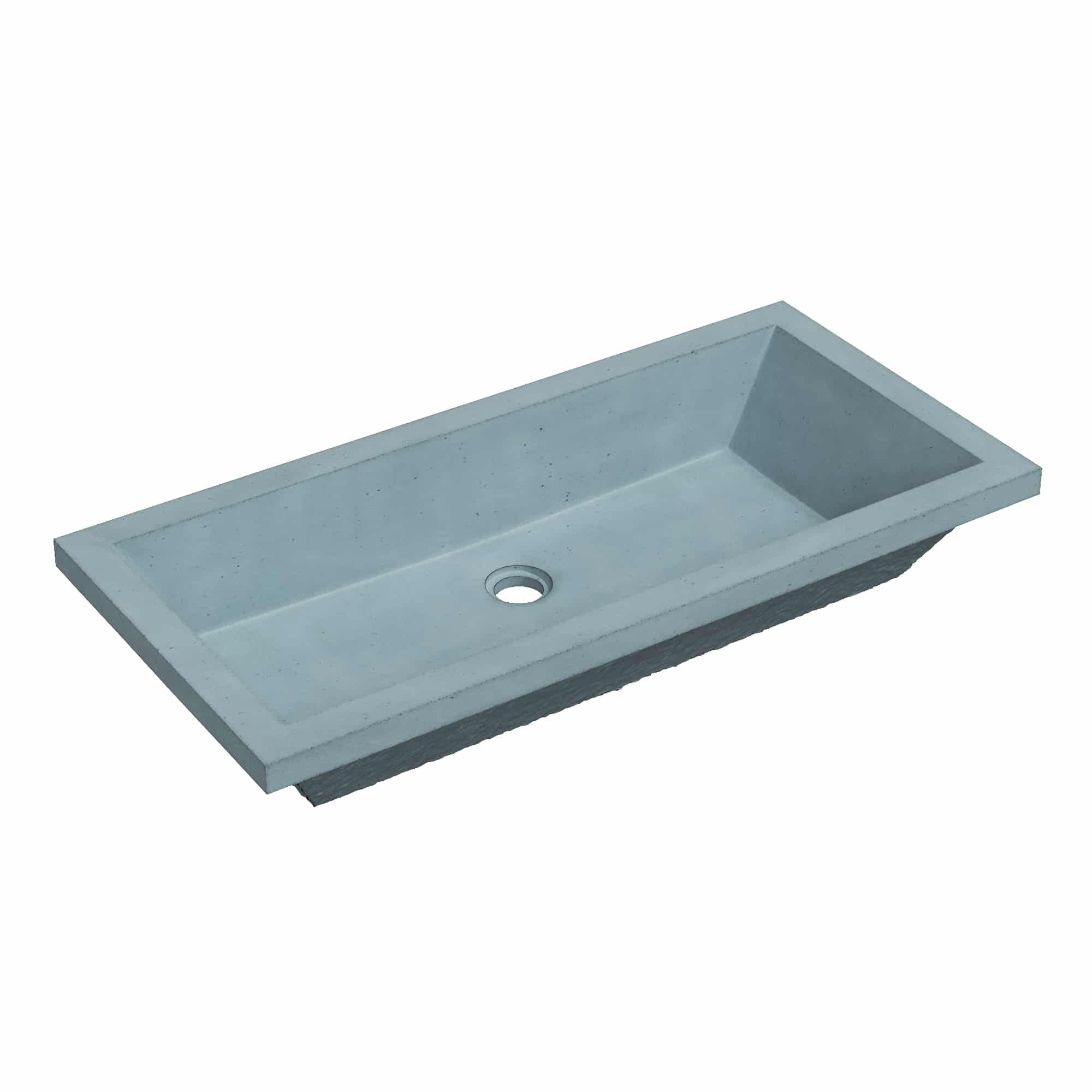 Native Trails Arcata 31" x 15" Rectangle Undermount NativeStone Concrete Bathroom Sink, Ocean, NSL3115-O Product Image