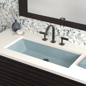 Native Trails Arcata 31" x 15" Rectangle Undermount NativeStone Concrete Bathroom Sink, Ocean, NSL3115-O