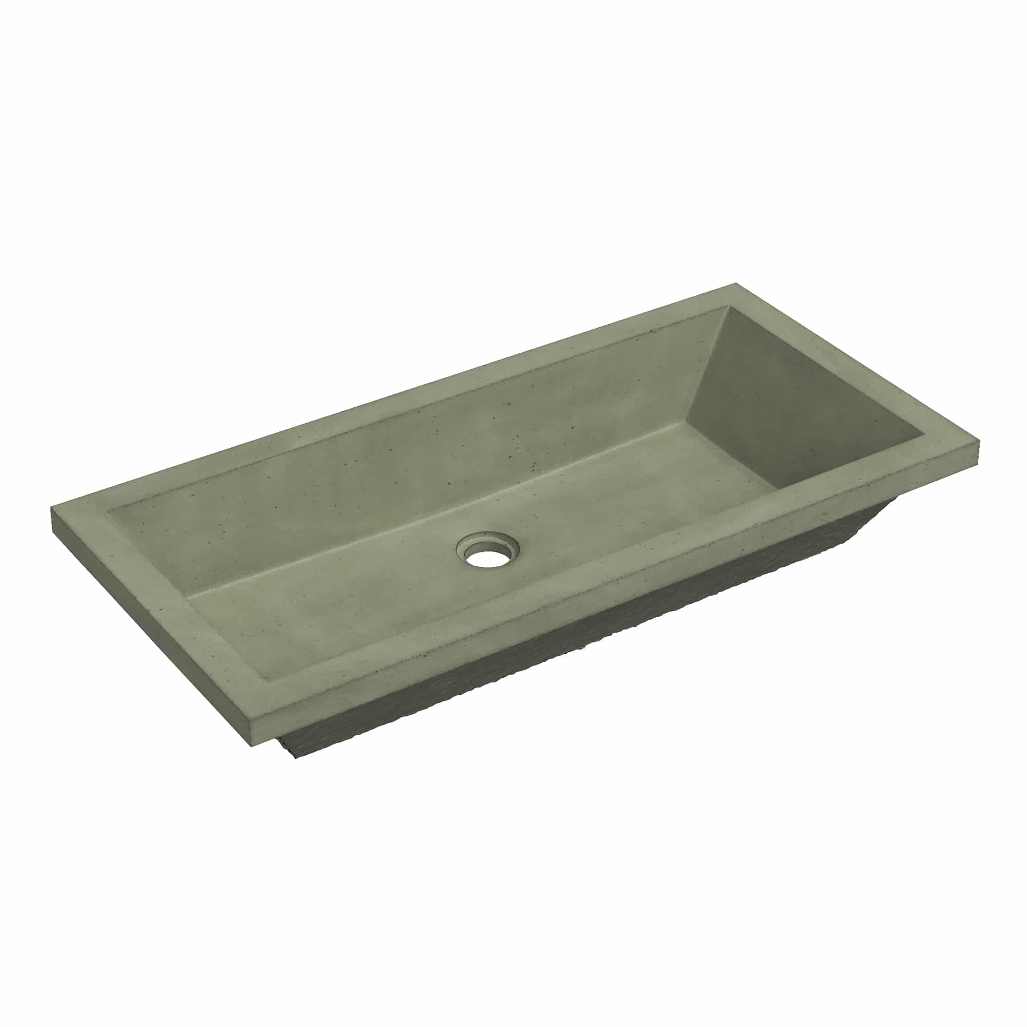 Native Trails Arcata 31" x 15" Rectangle Undermount NativeStone Concrete Bathroom Sink, Sage, NSL3115-G Product Image