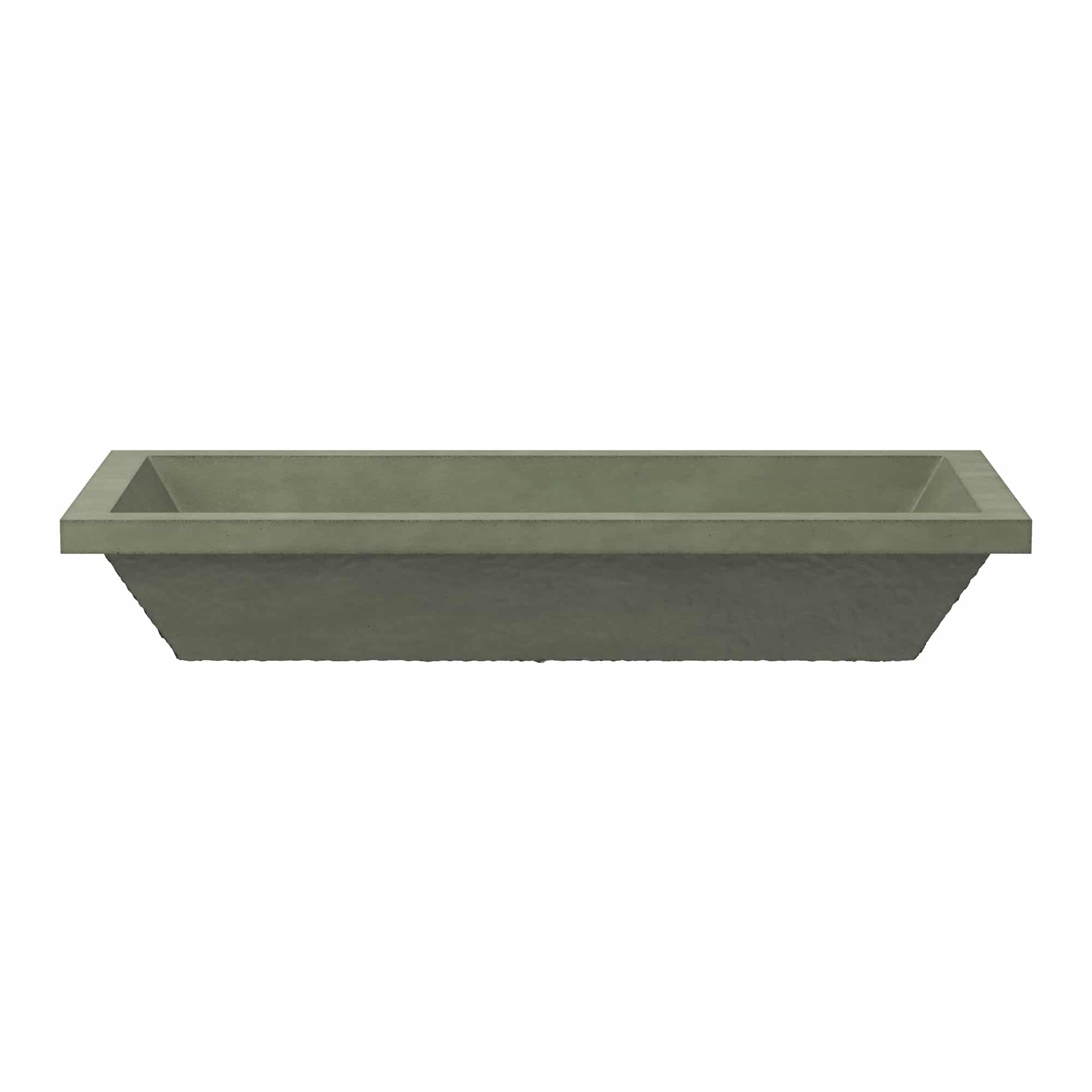 Native Trails Arcata 31" x 15" Rectangle Undermount NativeStone Concrete Bathroom Sink, Sage, NSL3115-G Product Image
