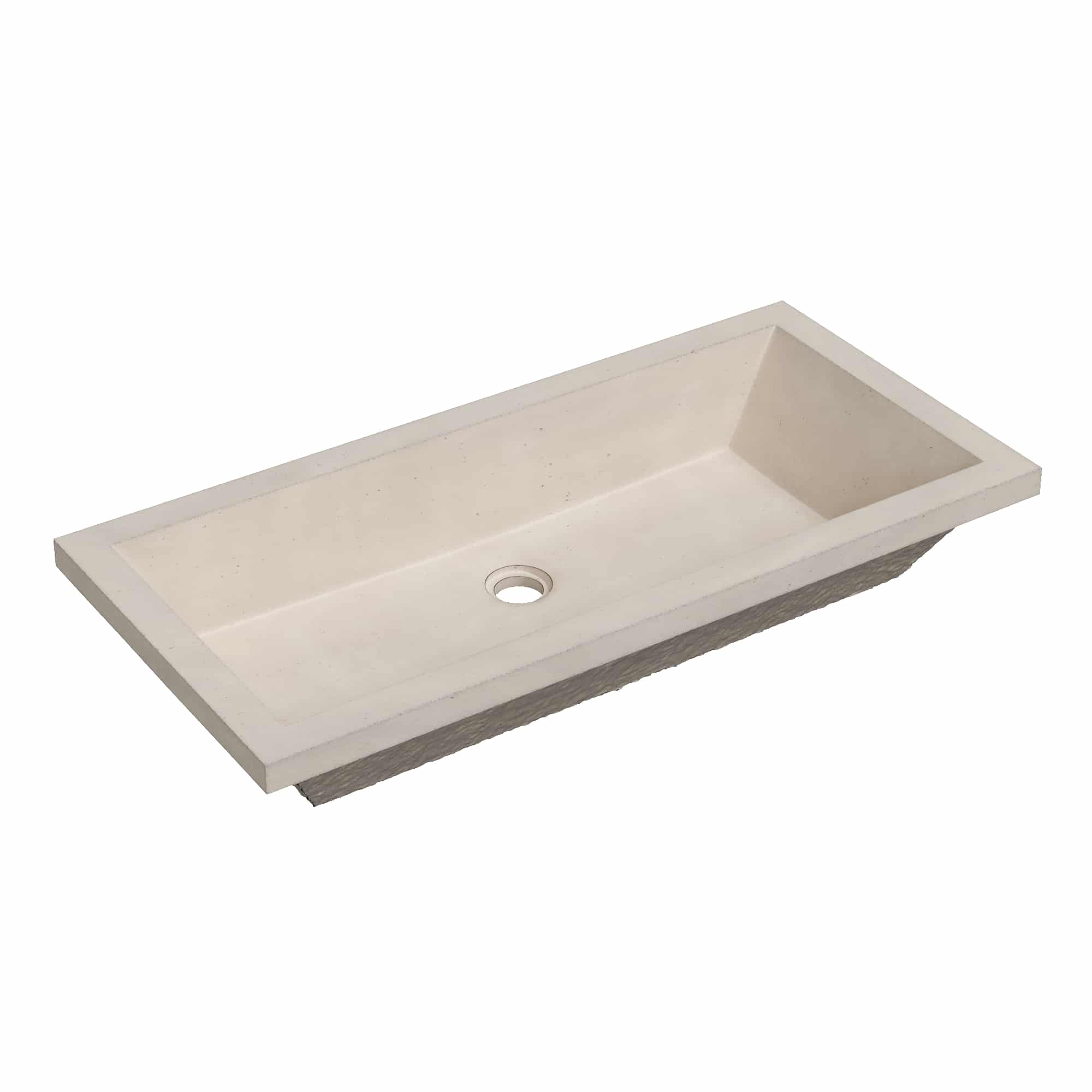 Native Trails Arcata 31" x 15" Rectangle Undermount NativeStone Concrete Bathroom Sink, Sand, NSL3115-D Product Image
