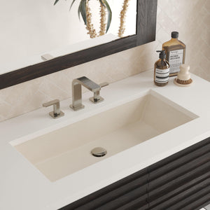 Native Trails Arcata 31" x 15" Rectangle Undermount NativeStone Concrete Bathroom Sink, Sand, NSL3115-D