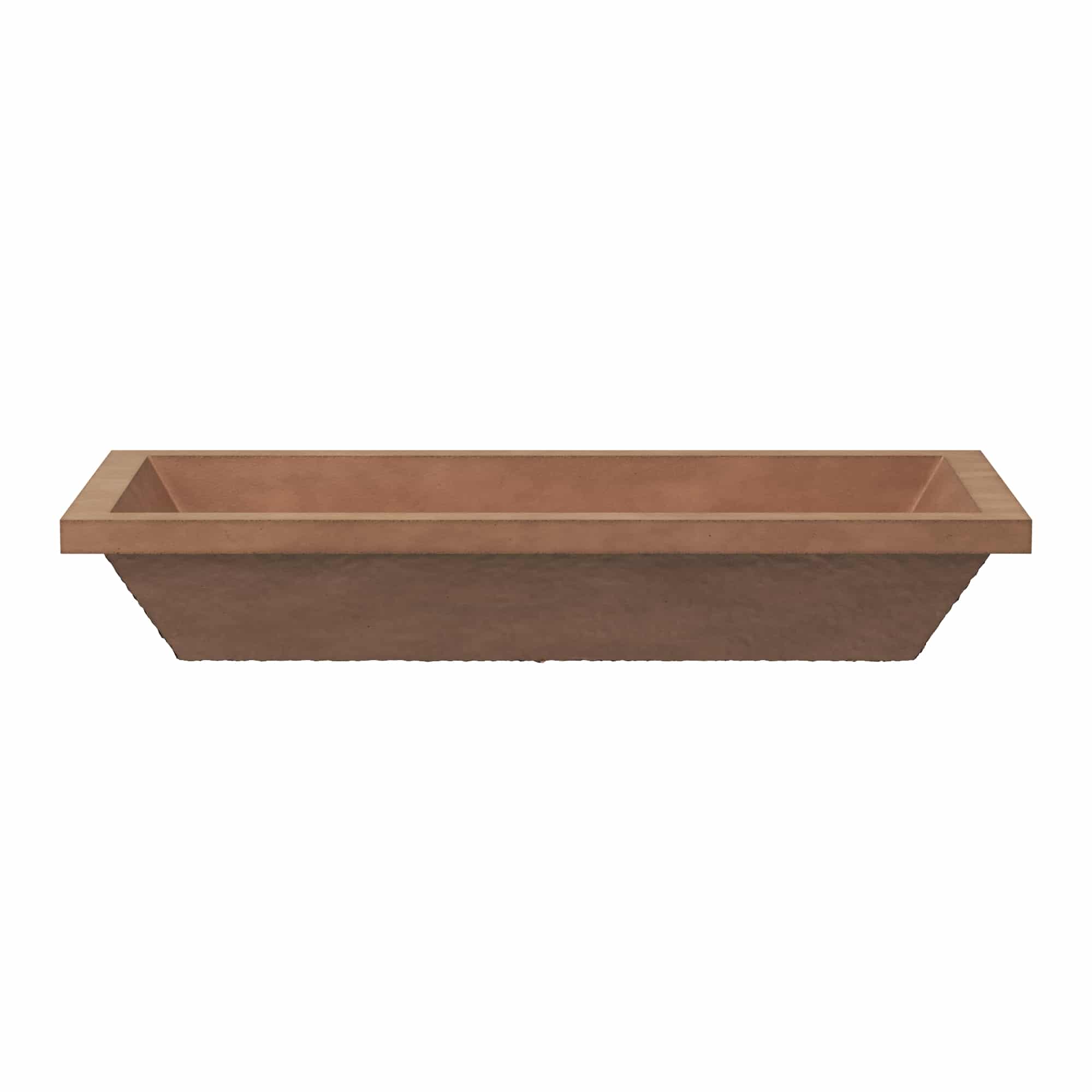 Native Trails Arcata 31" x 15" Rectangle Undermount NativeStone Concrete Bathroom Sink, Terracotta, NSL3115-T Product Image