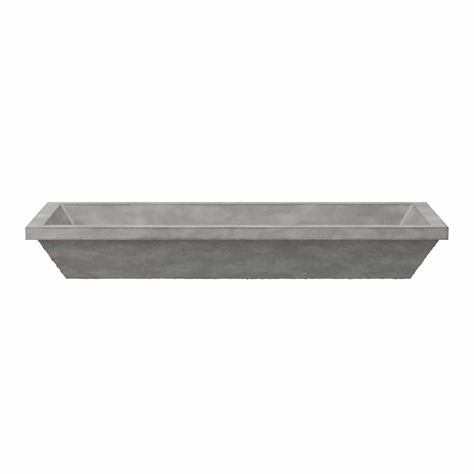 Native Trails Arcata 37" x 15" Rectangle Undermount NativeStone Concrete Bathroom Sink, Ash, NSL3715-A Product Image